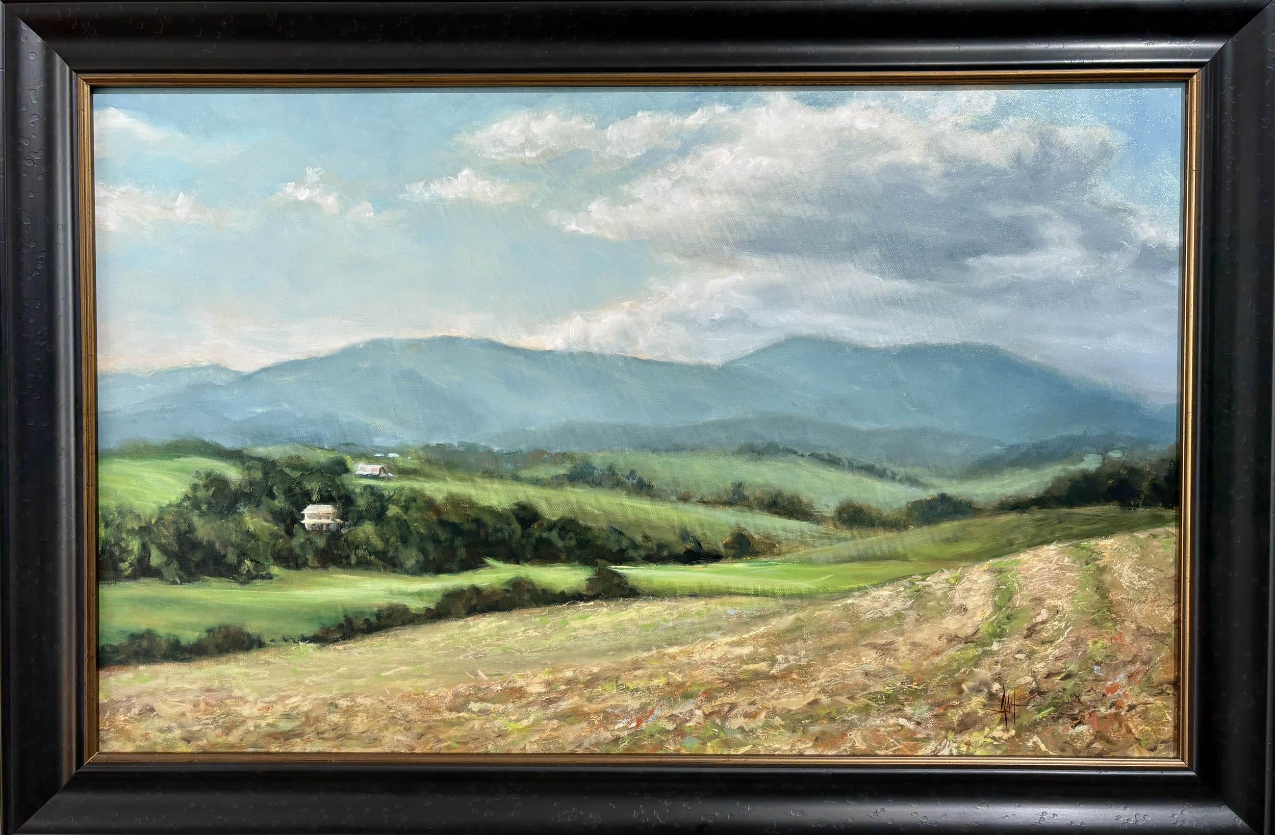 The Stone Farm | Oil on Canvas 23" x 27" | 25.5" x 42.5" Framed