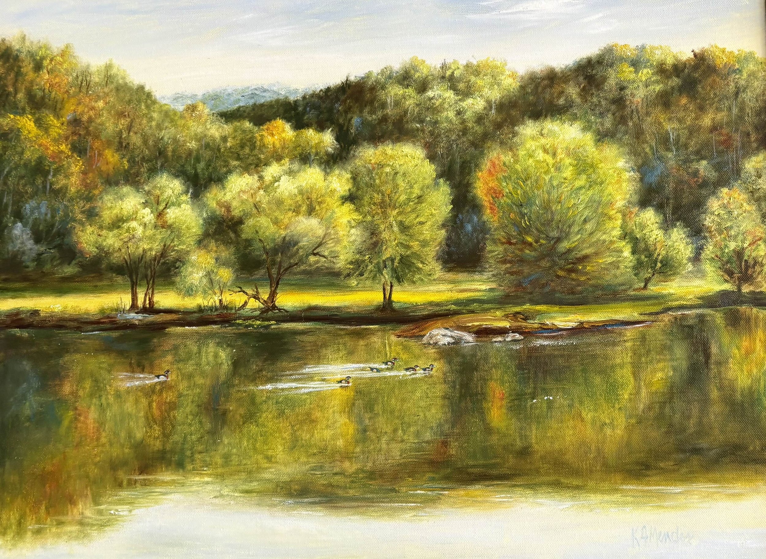 Cruising the River | Oil on Canvas | 22" x 28" Framed | 1250