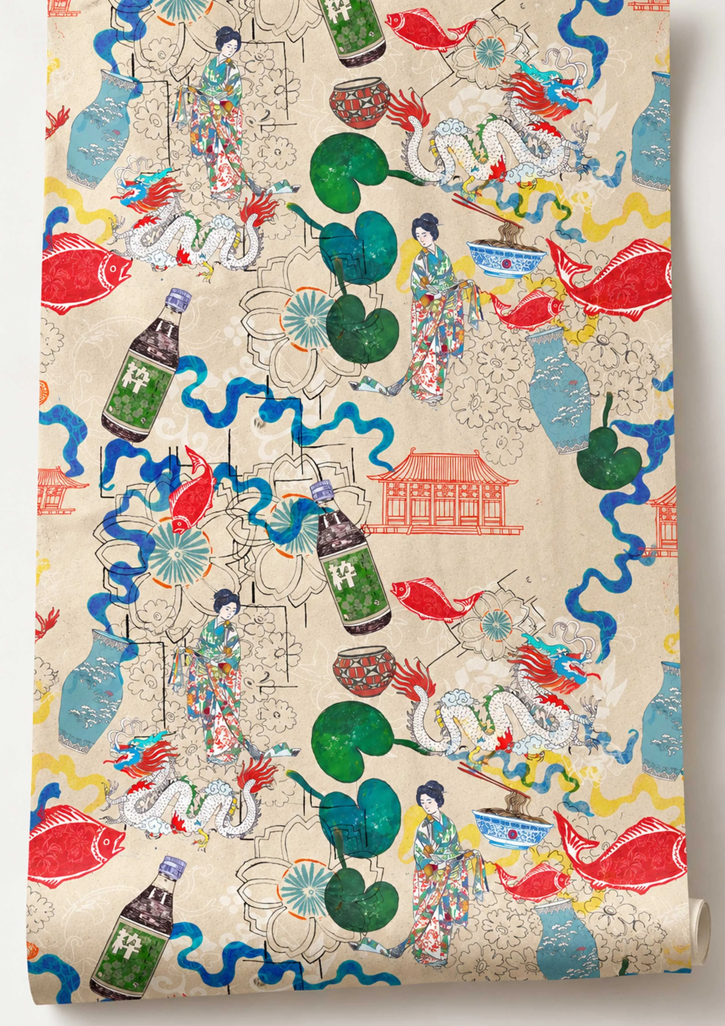 Wallpaper "Doodles from Japan"