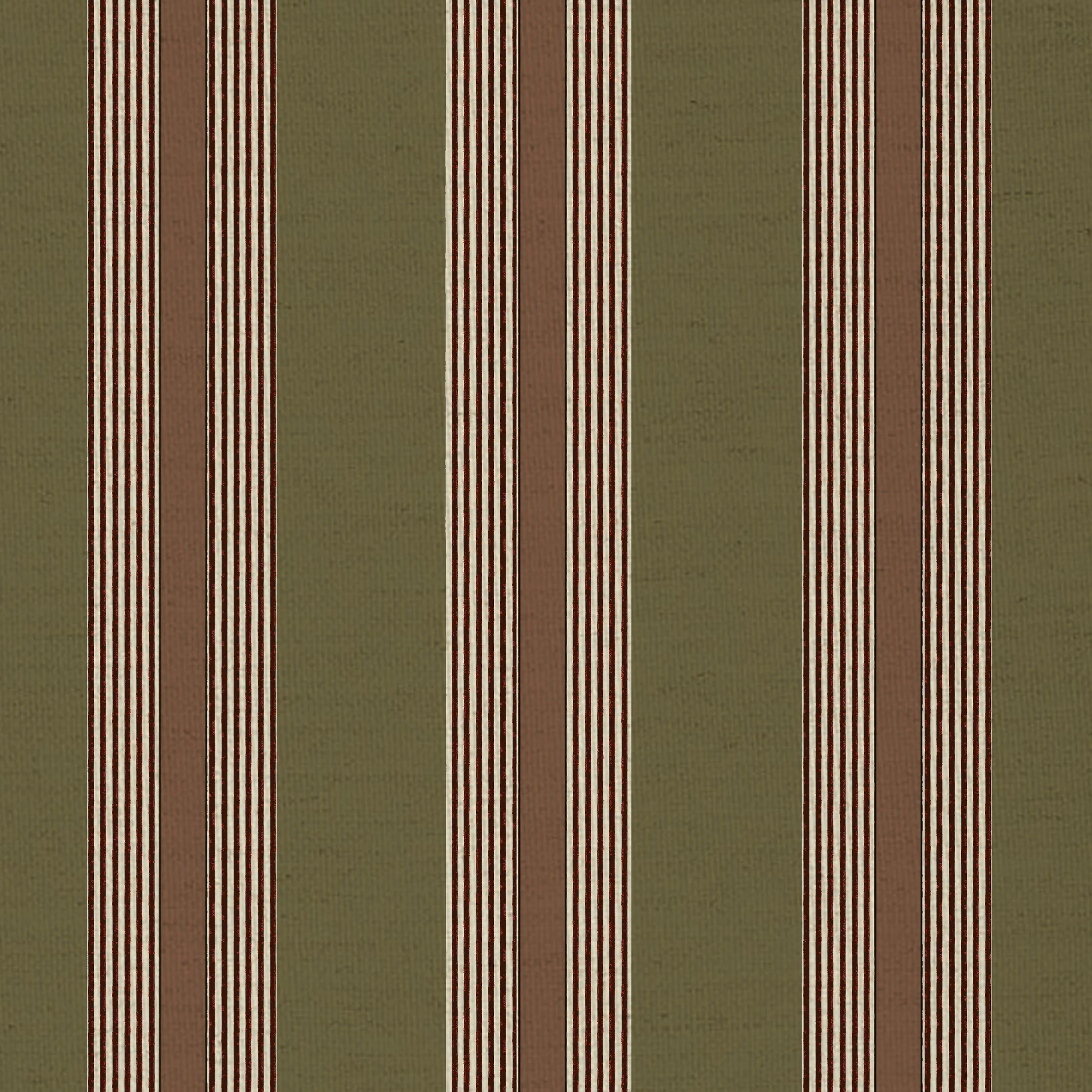 "BRITISH BEACH STRIPE" Olive Fabric