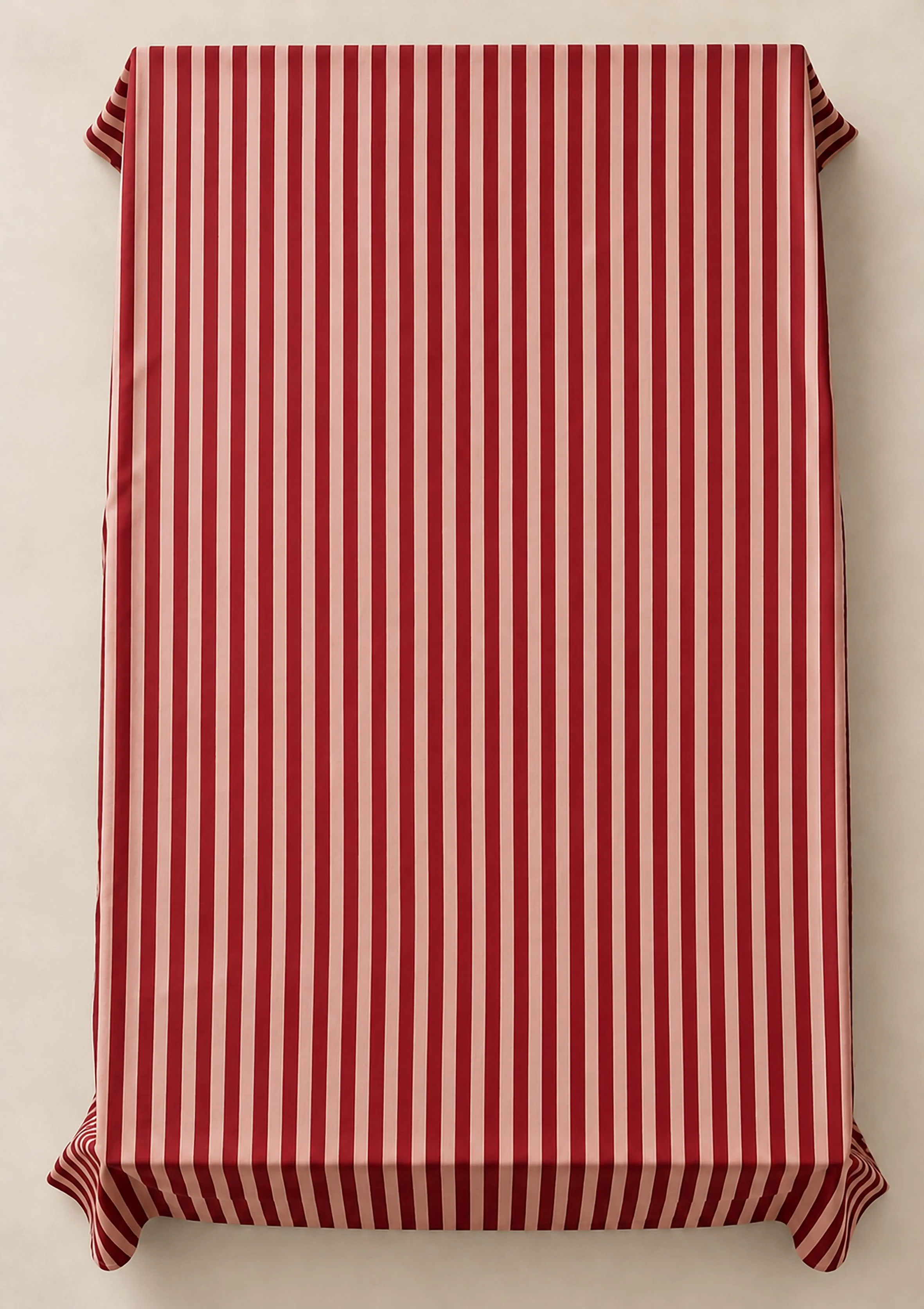 Overhead Burgundy Striped Tablecloth.jpg