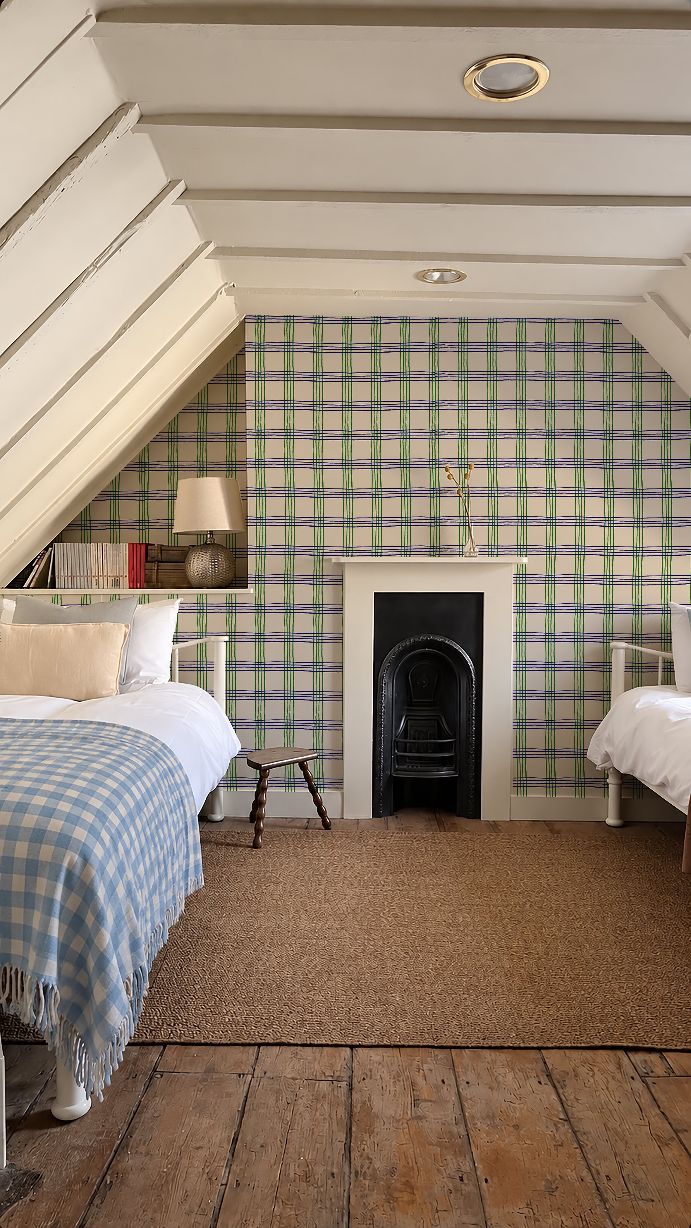 Inky "Gingham" Wallpaper -