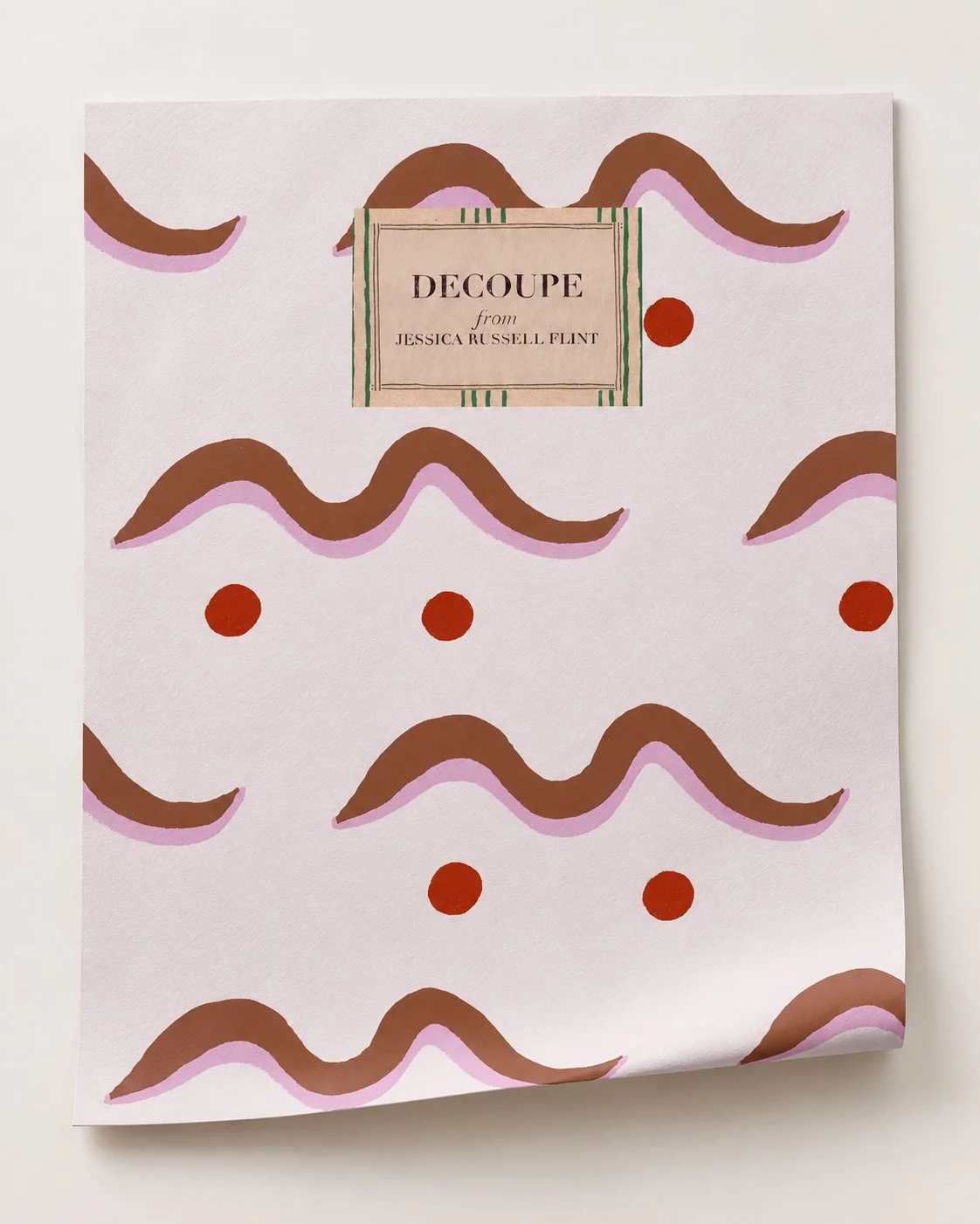 DRUM hand-painted wave and dot wallpaper by Découpé