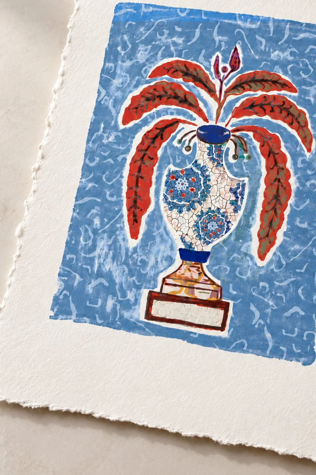 Deckled Paper Vase Art Print.jpg