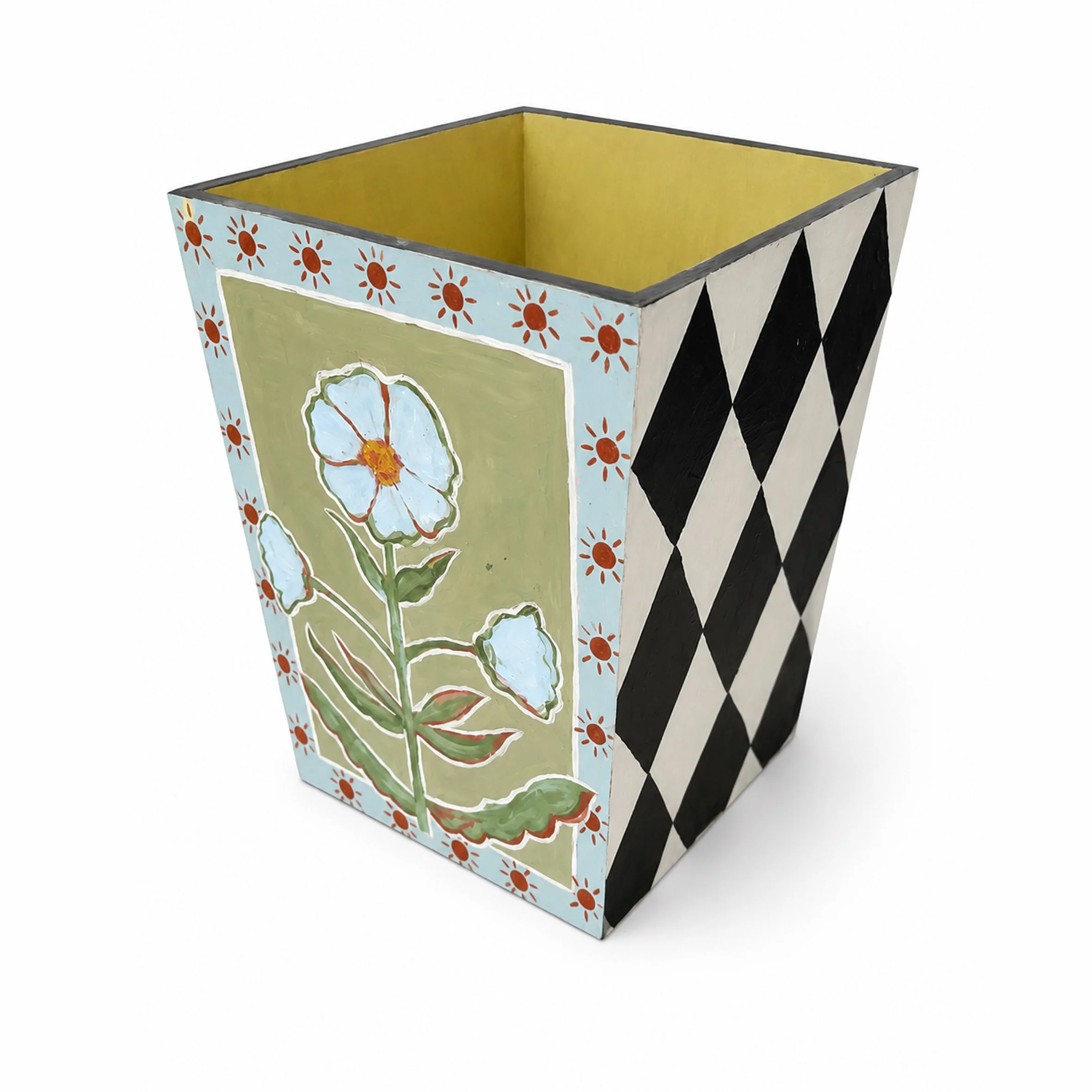 Songbird & Harlequin Wastepaper Bin