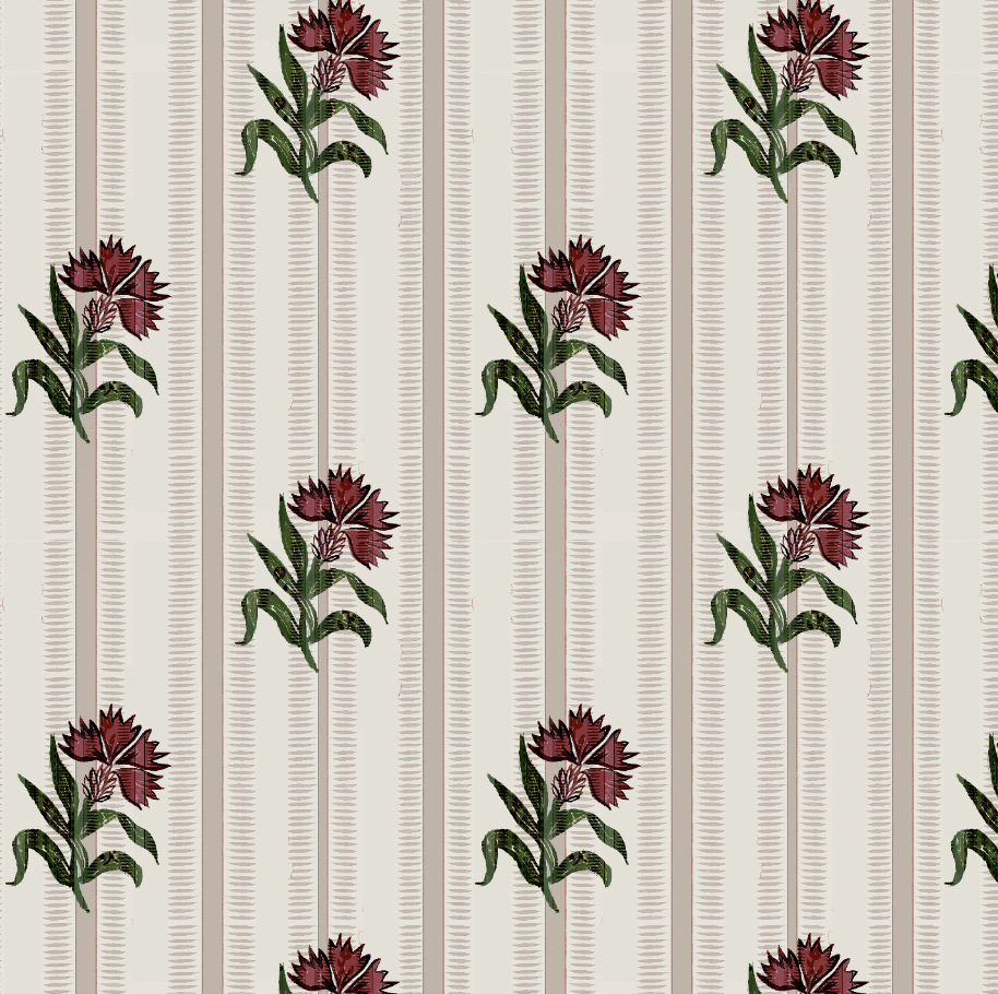 Wallpaper "Vintage Dianthus"