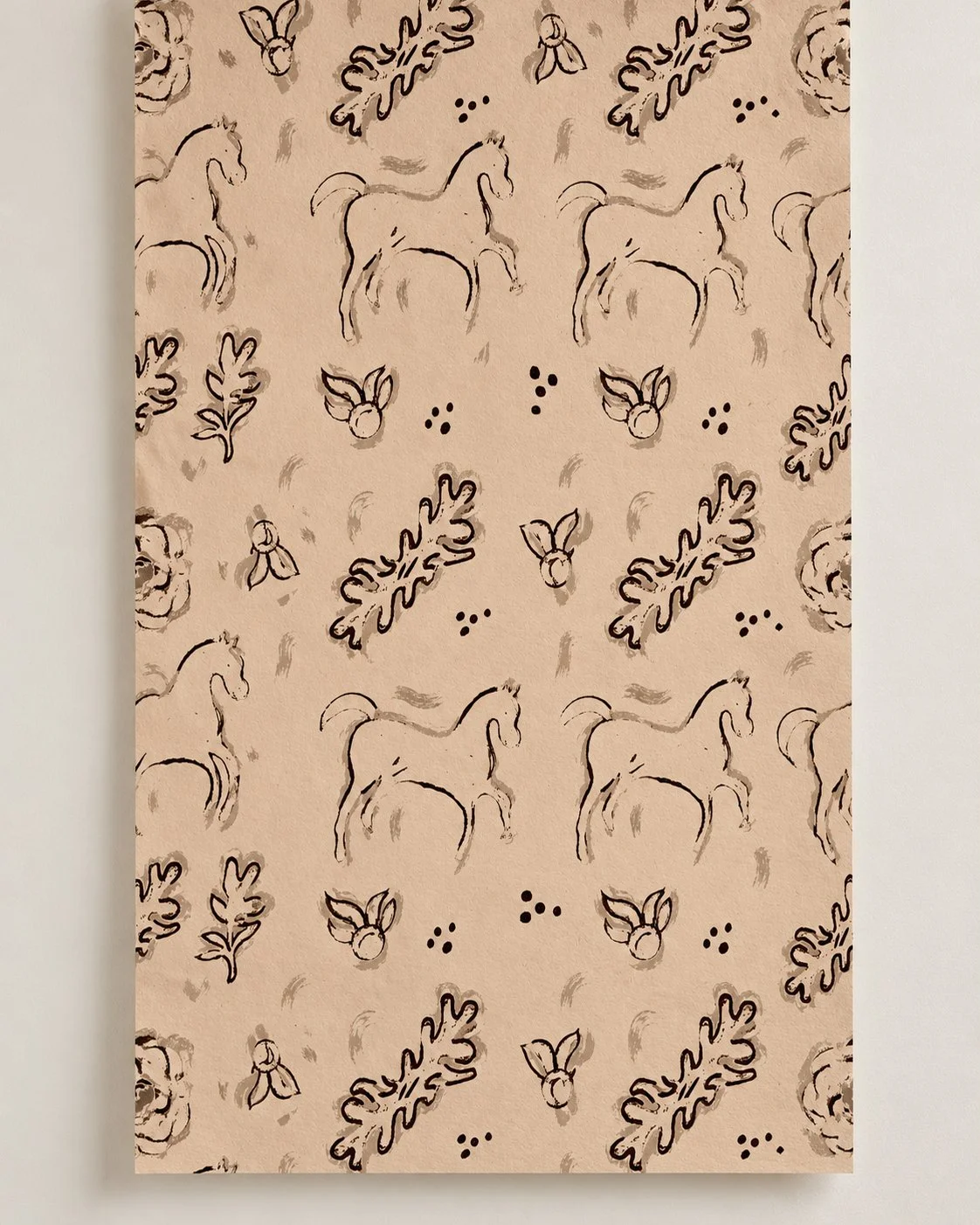 horse sketch wallpaper on roll.jpg