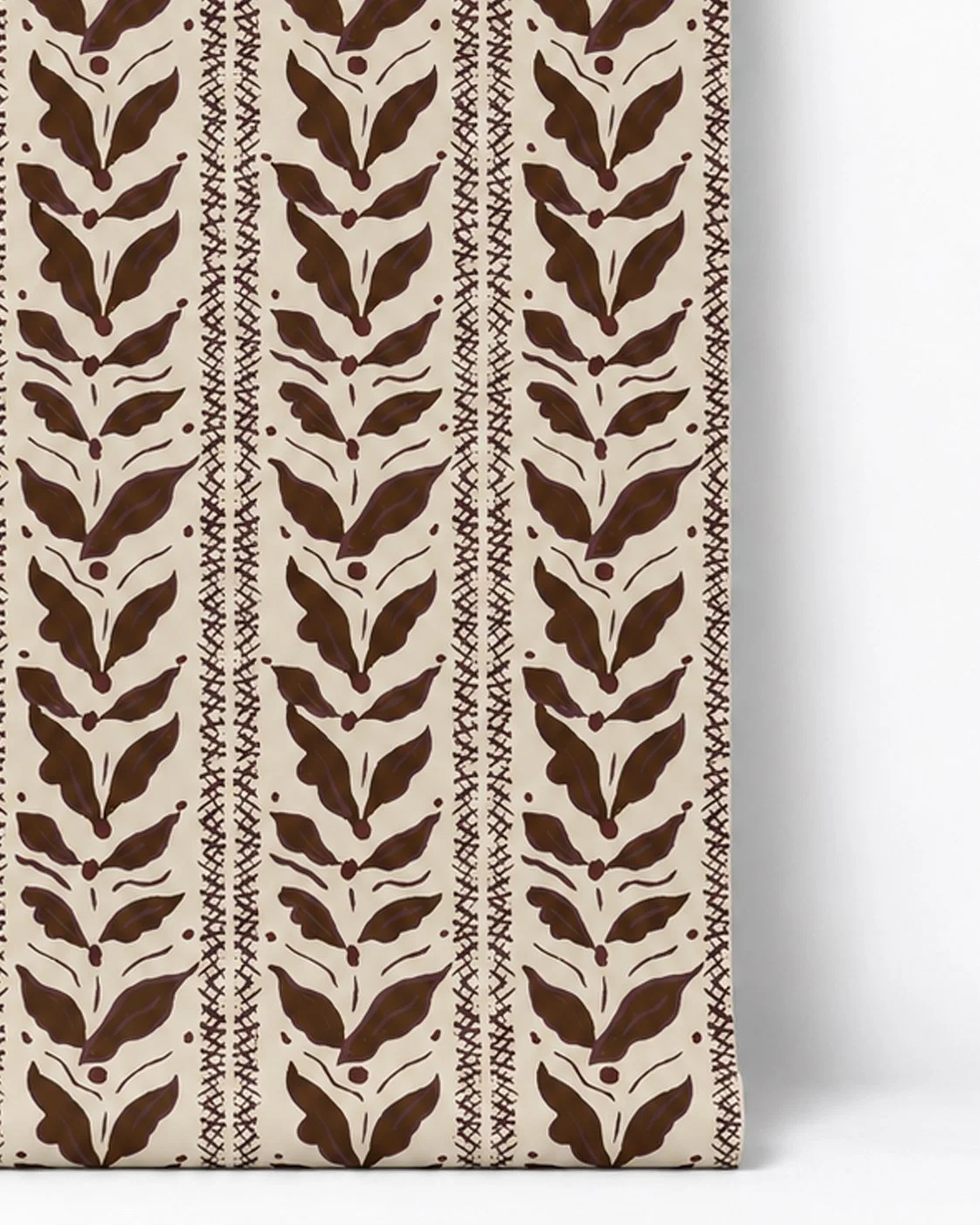 choco leaf stripe panel of wallpaper.jpg