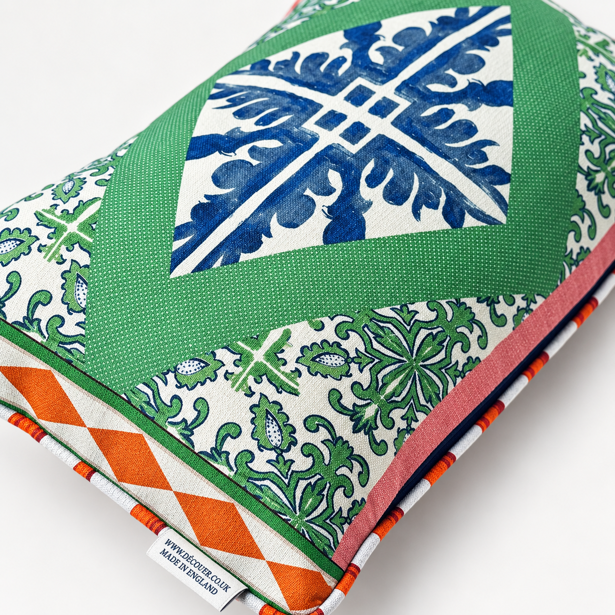 Diamond Stripe & Tile Cushion Cover