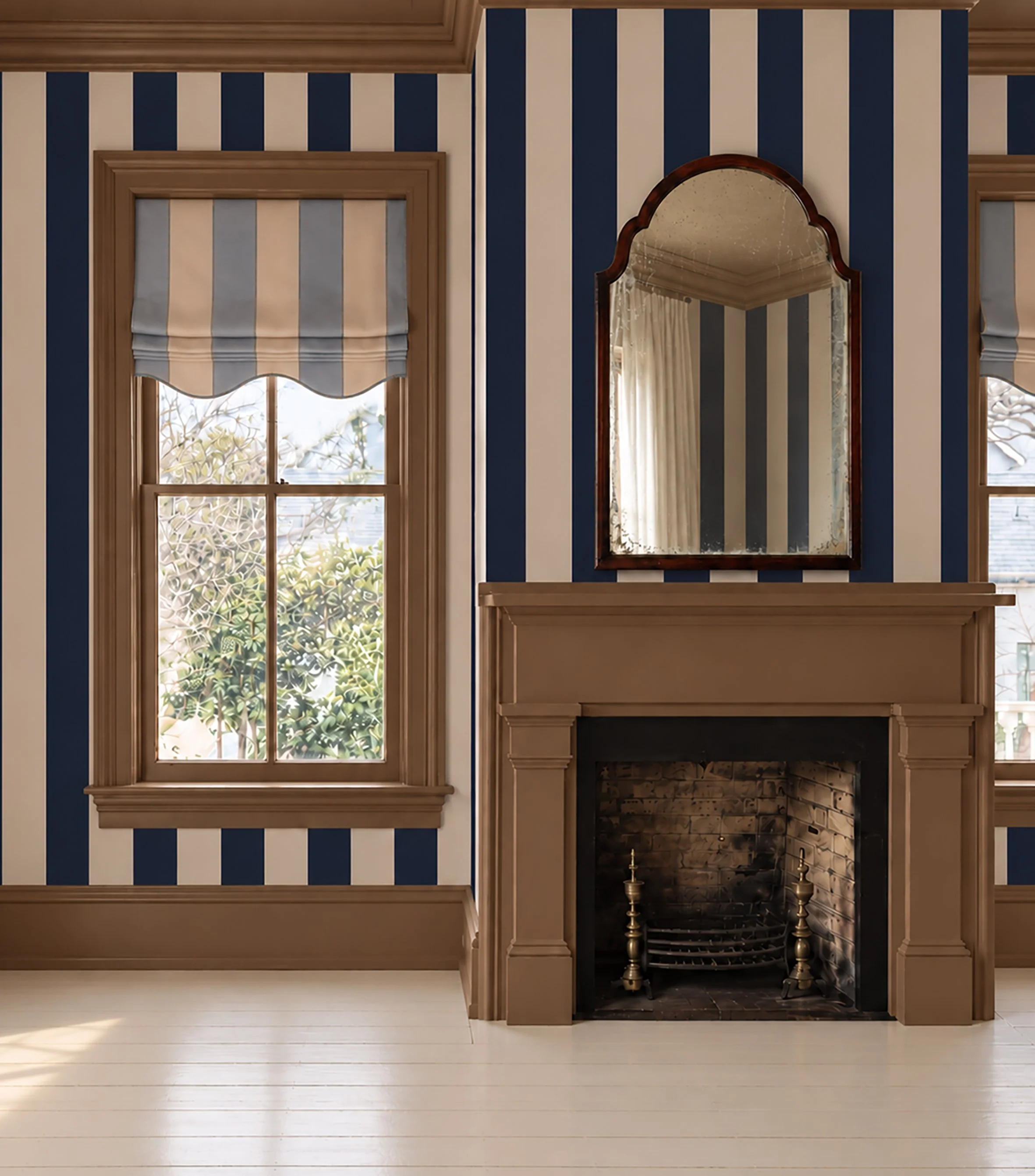 "Wide Stripe" Wallpaper | Découpé | Multiple Colourways