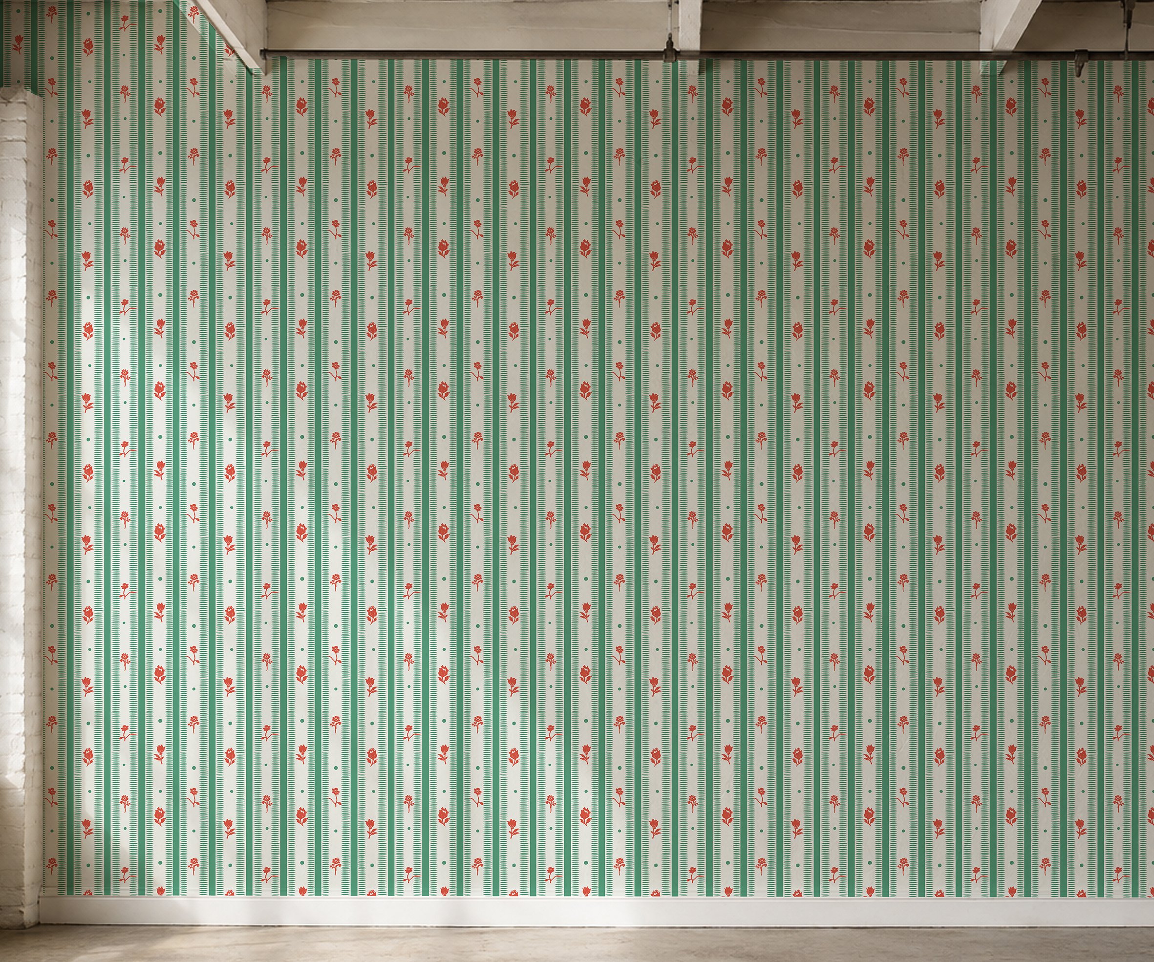 french book stripe green and red on wall.jpg