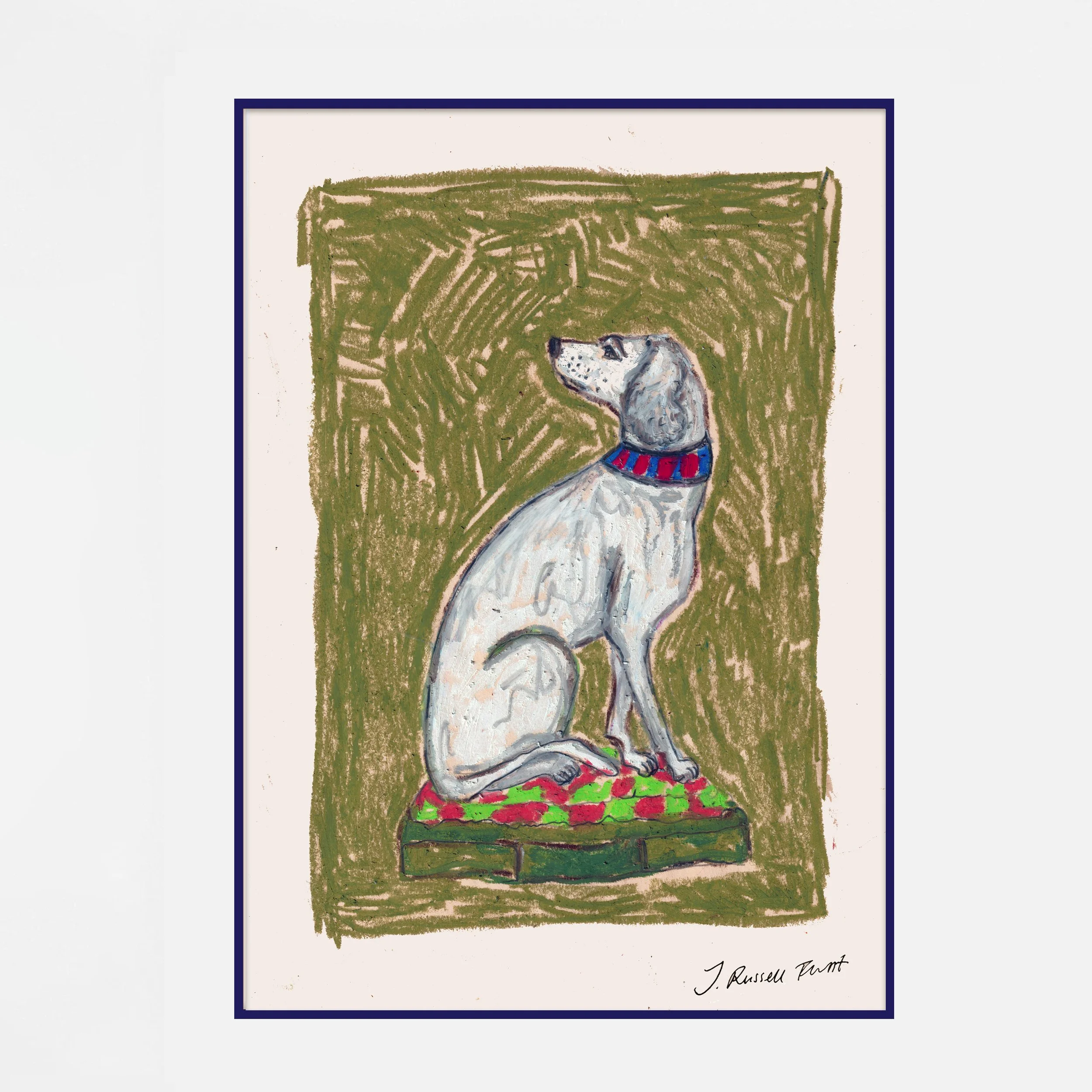 "White Dog" Fine Art Print. Signed, Limited Edition