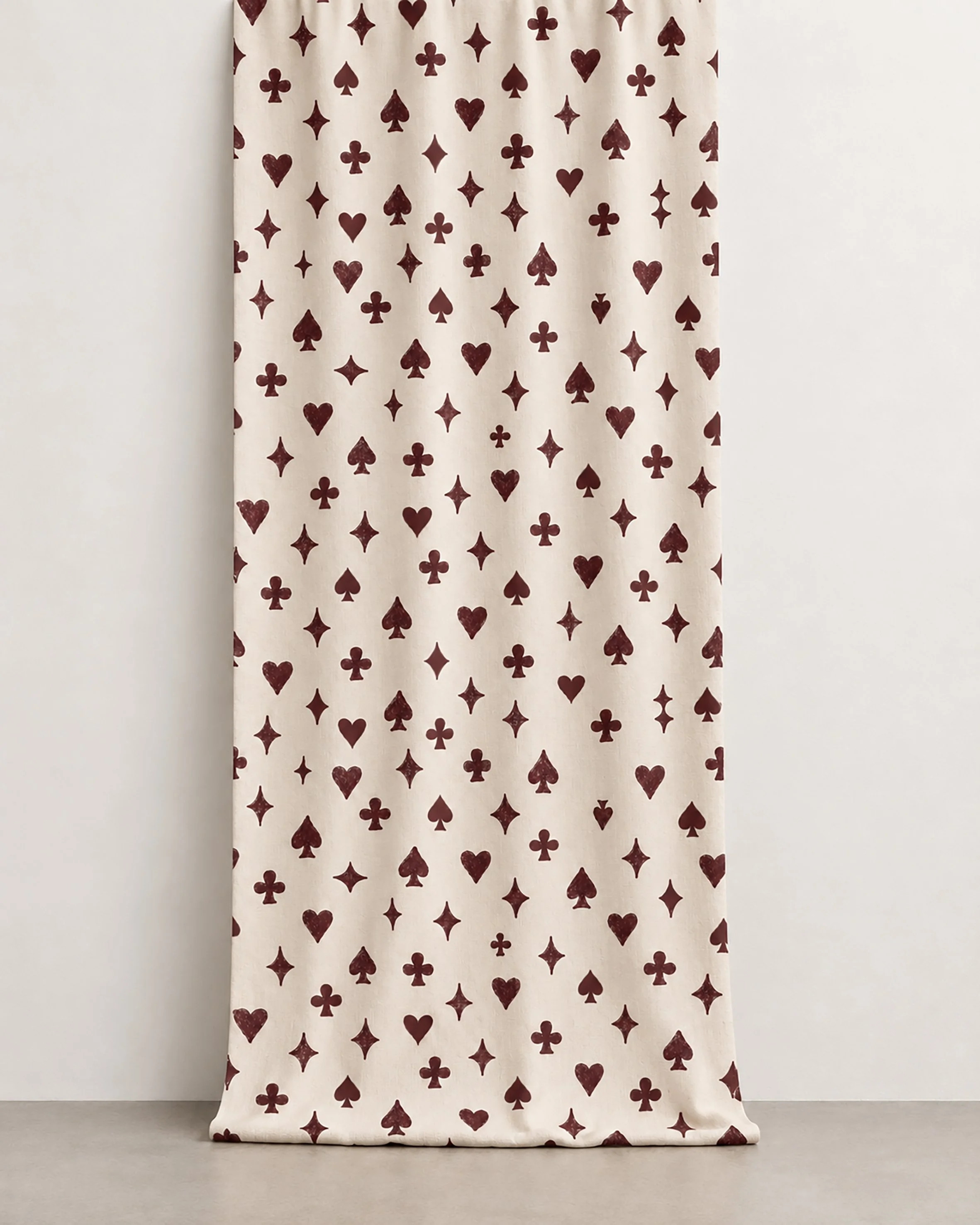 large scale burgundy ace of spades fabric sheet.jpg