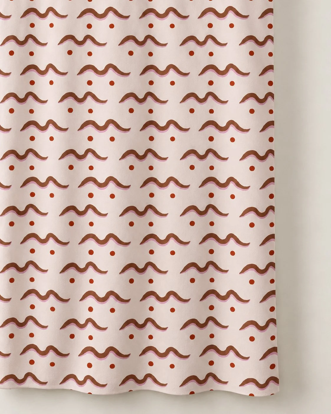 drum pink and burgundy organic wiggle fabric sheet curtain.jpg