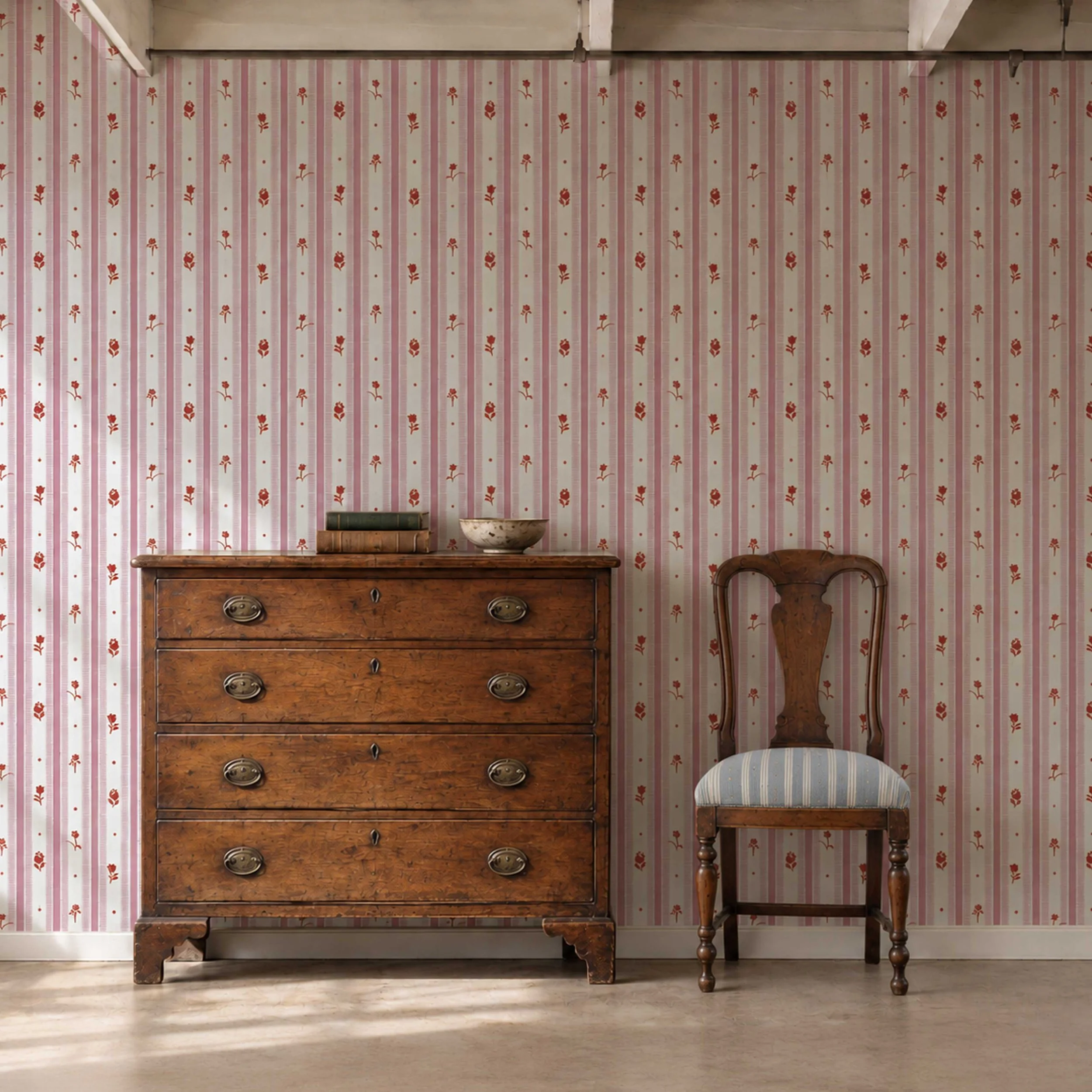 Wallpaper "Book Stripe" - Multiple Colourways Available