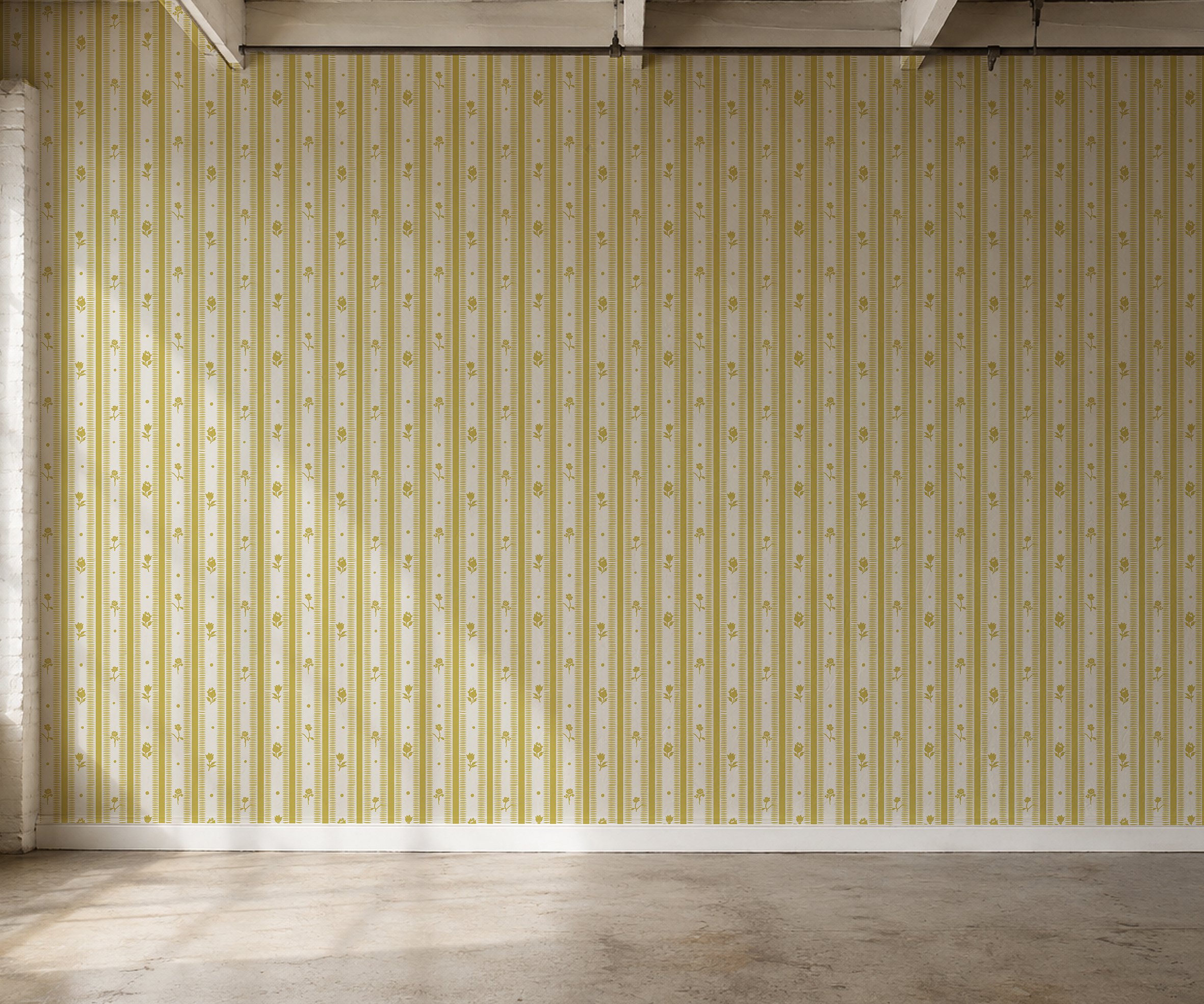Wallpaper "Book Stripe" Yellow