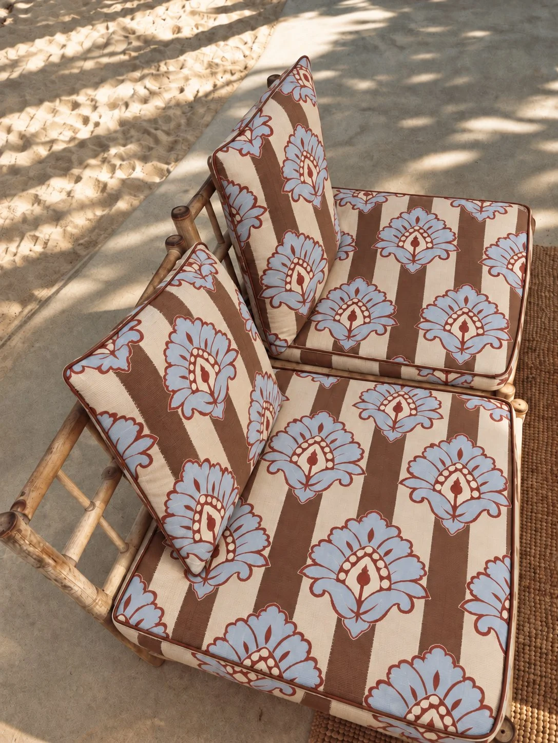 "Celia" Large Striped Organic Fabric: Three colourways