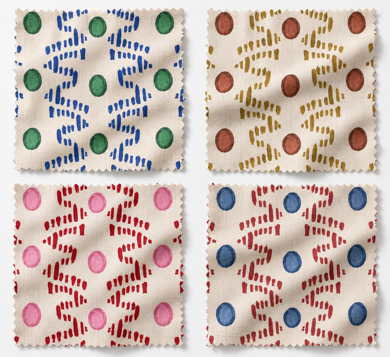 Four Hand-Painted Textile Swatches.png