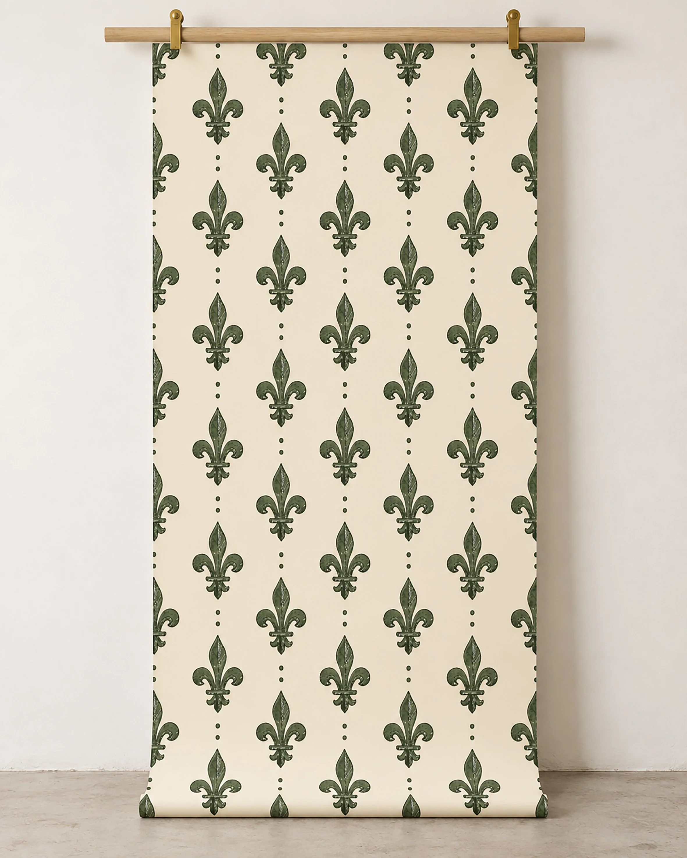 SHEET OF FLEUR DE LIS WALLPAPER_GREEN.jpg