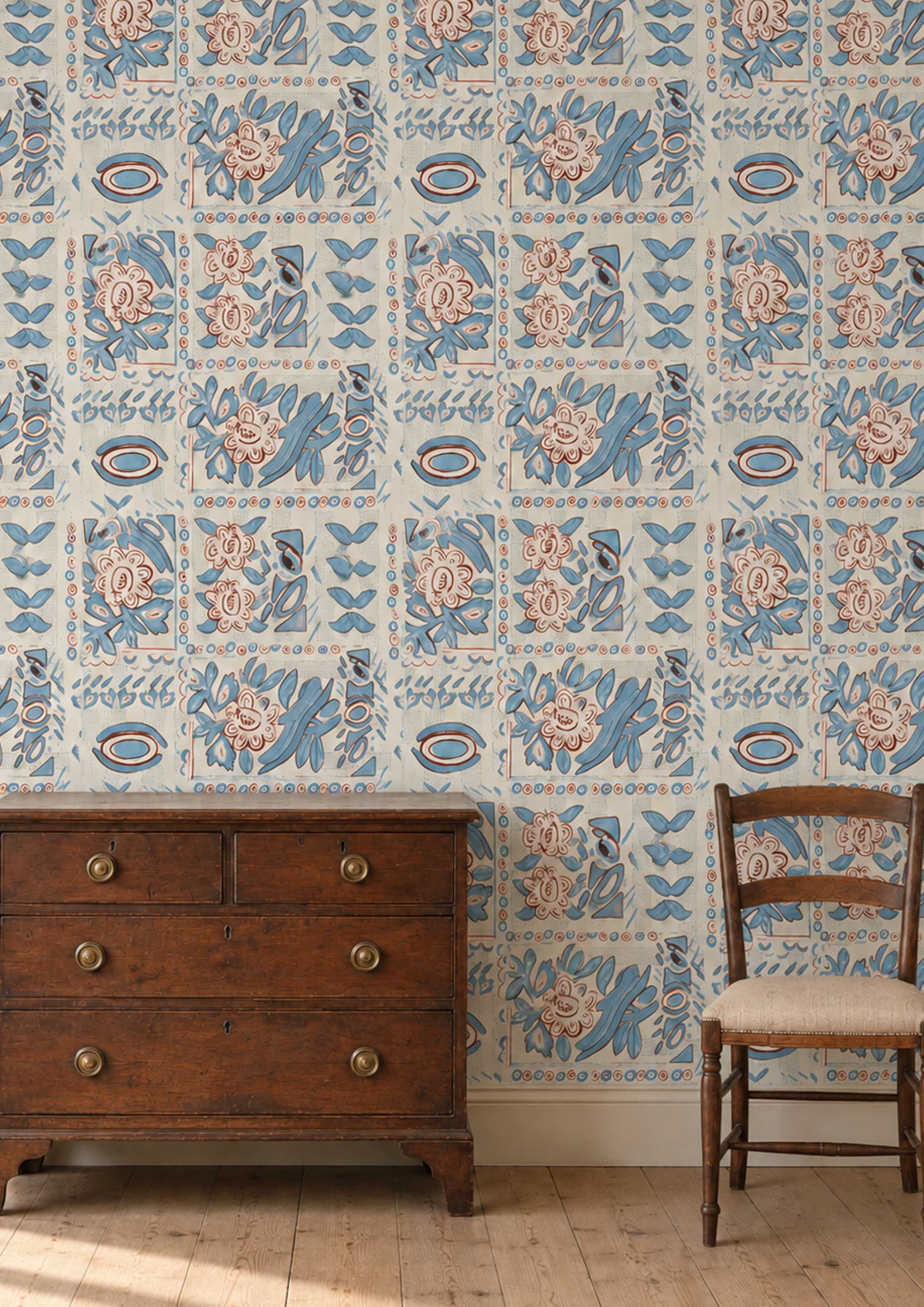 Wallpaper "Denim in Venice": Multiple Colours