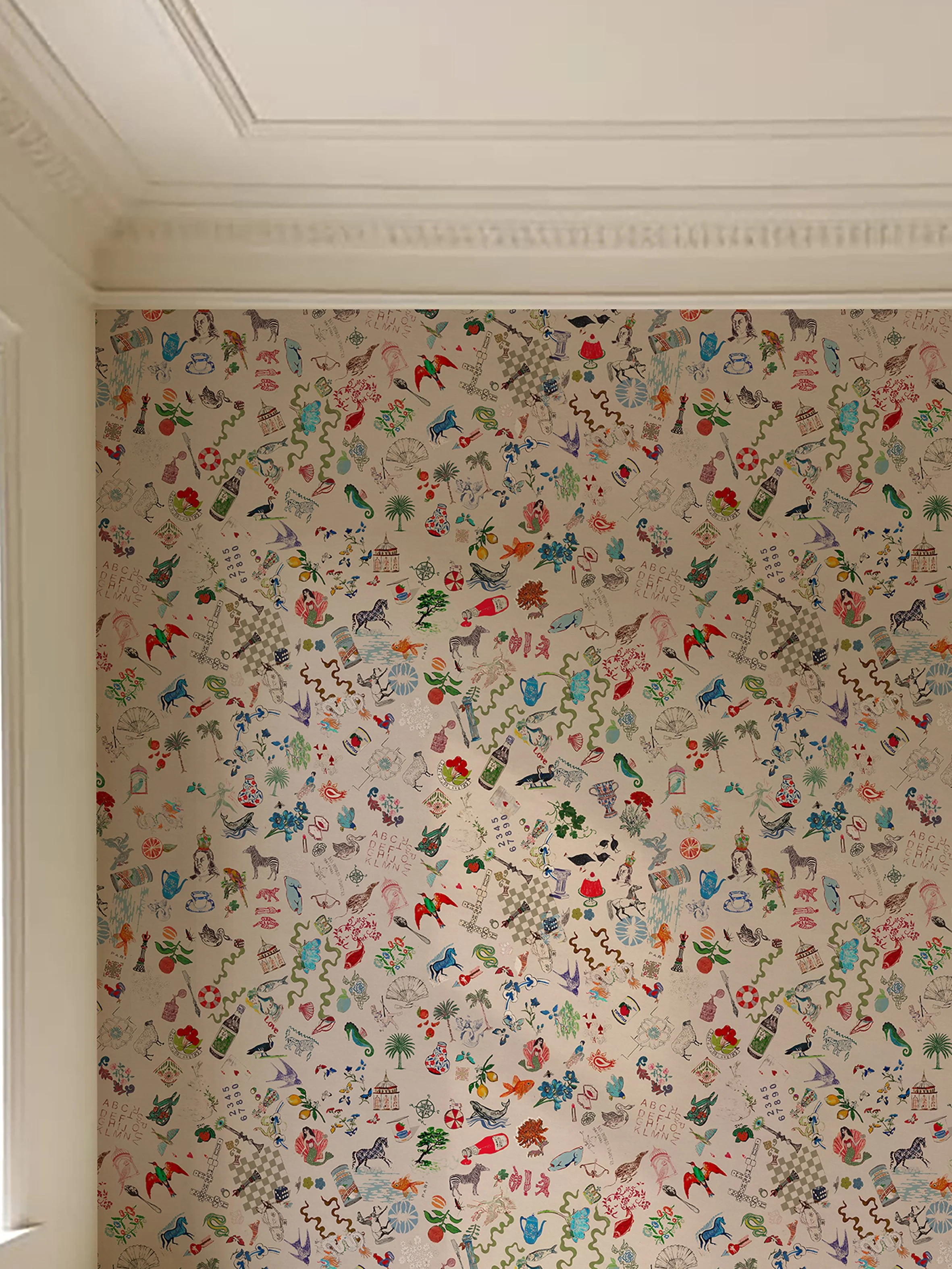 bits and bobs wallpaper on wall.jpg