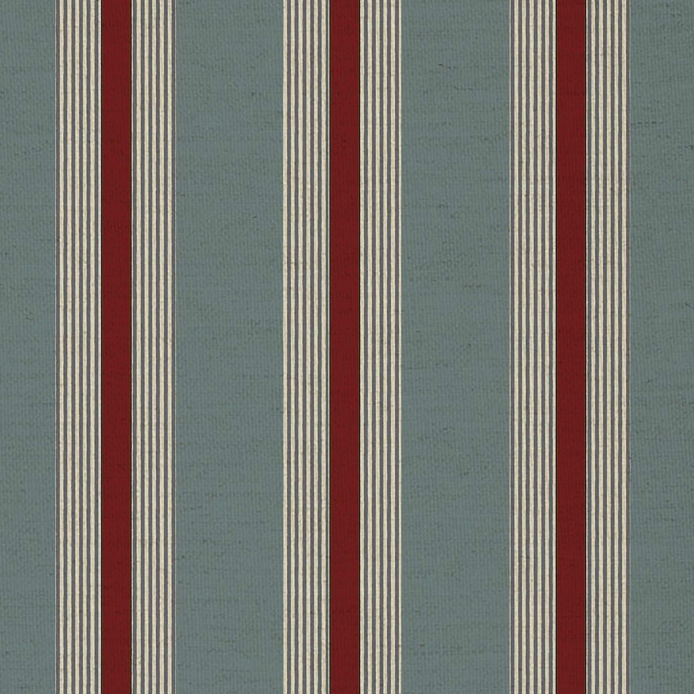 "BRITISH BEACH STRIPE" Steel Blue Fabric