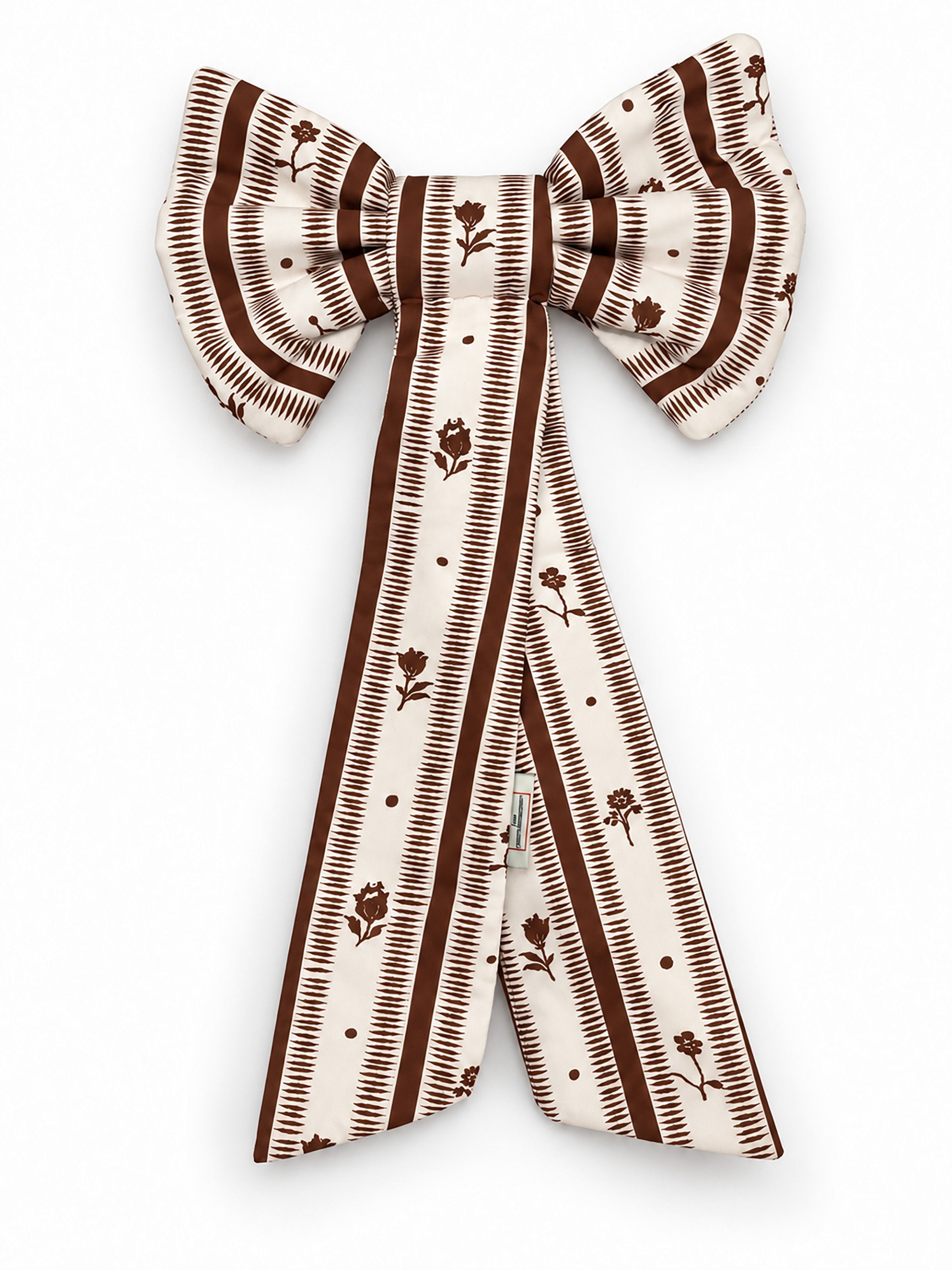 Large Padded Decor Bow: "French Book Stripe"