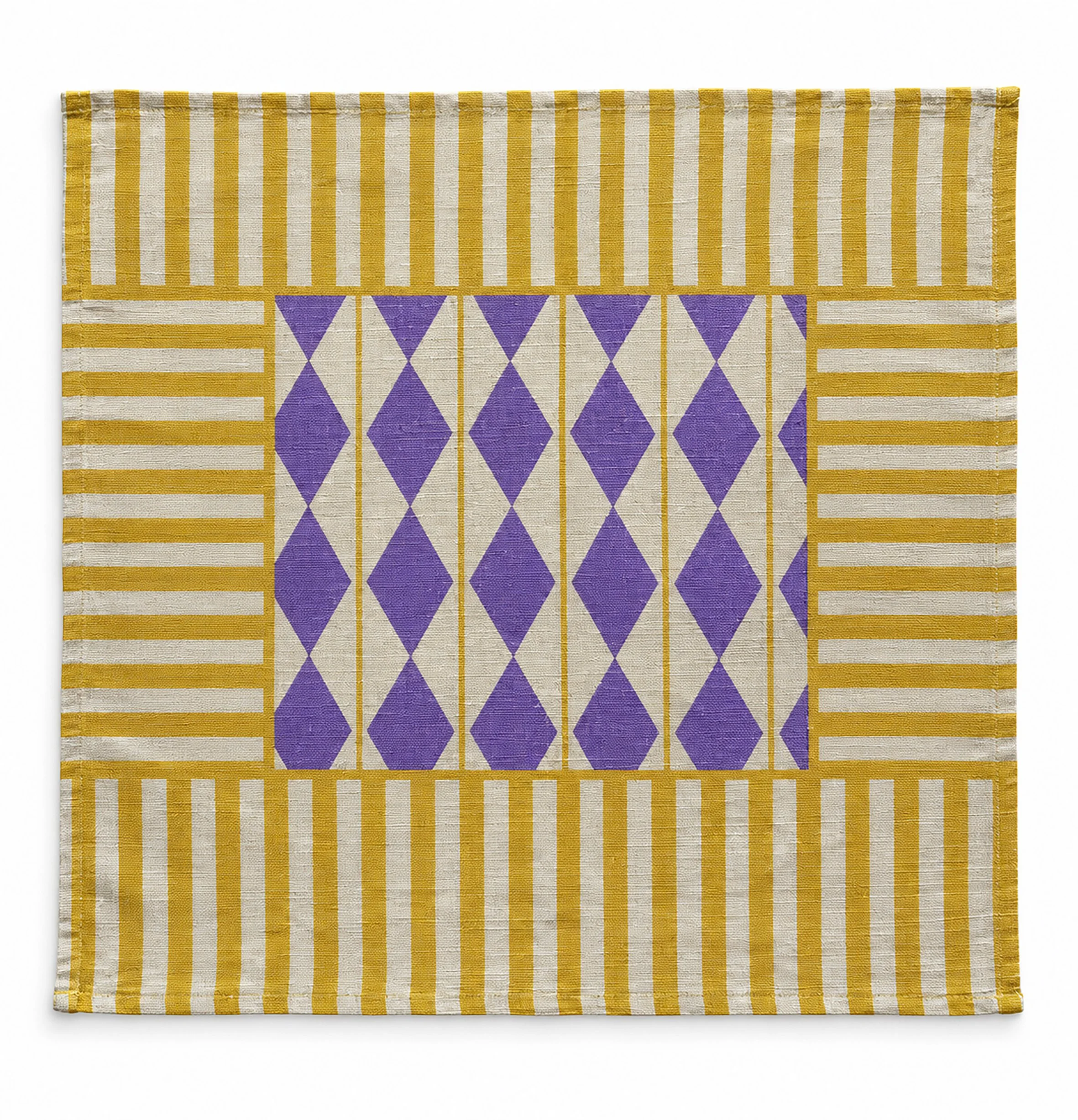 purple and yellow diamond linen napkin.jpg