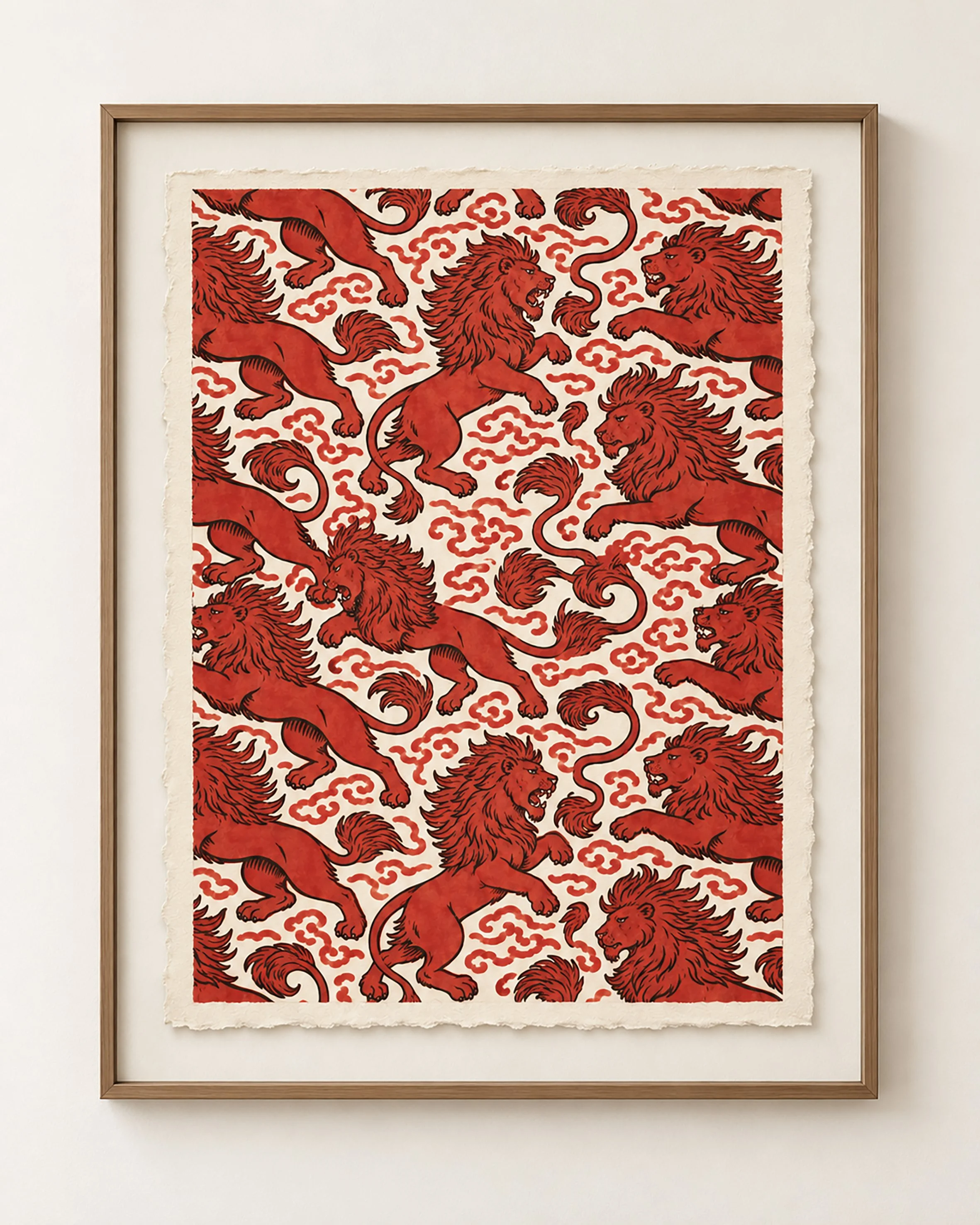 "Red Lions" Fine Art Print. Signed, Limited Edition