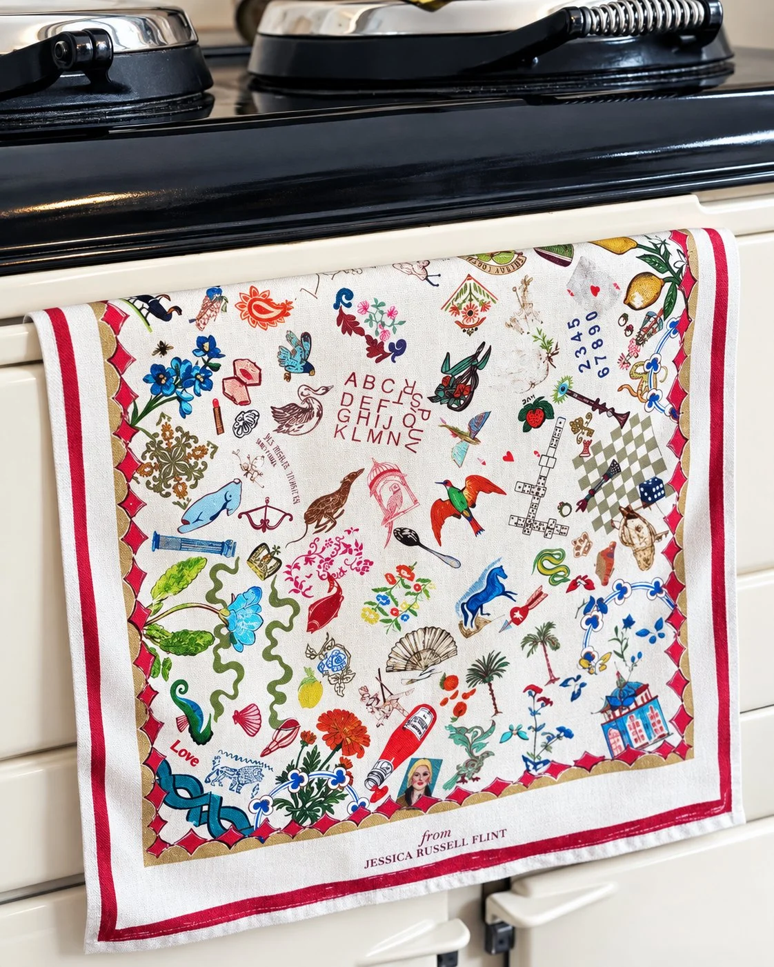 "Bits & Bobs" Wexford Large Linen Tea Towel