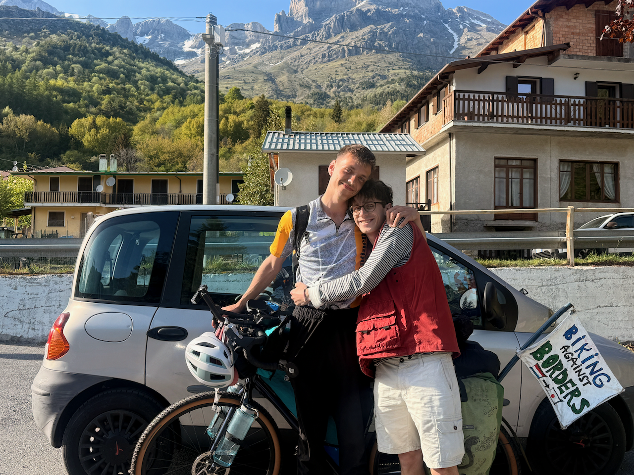 my bambino saying goodbye (not in genova)