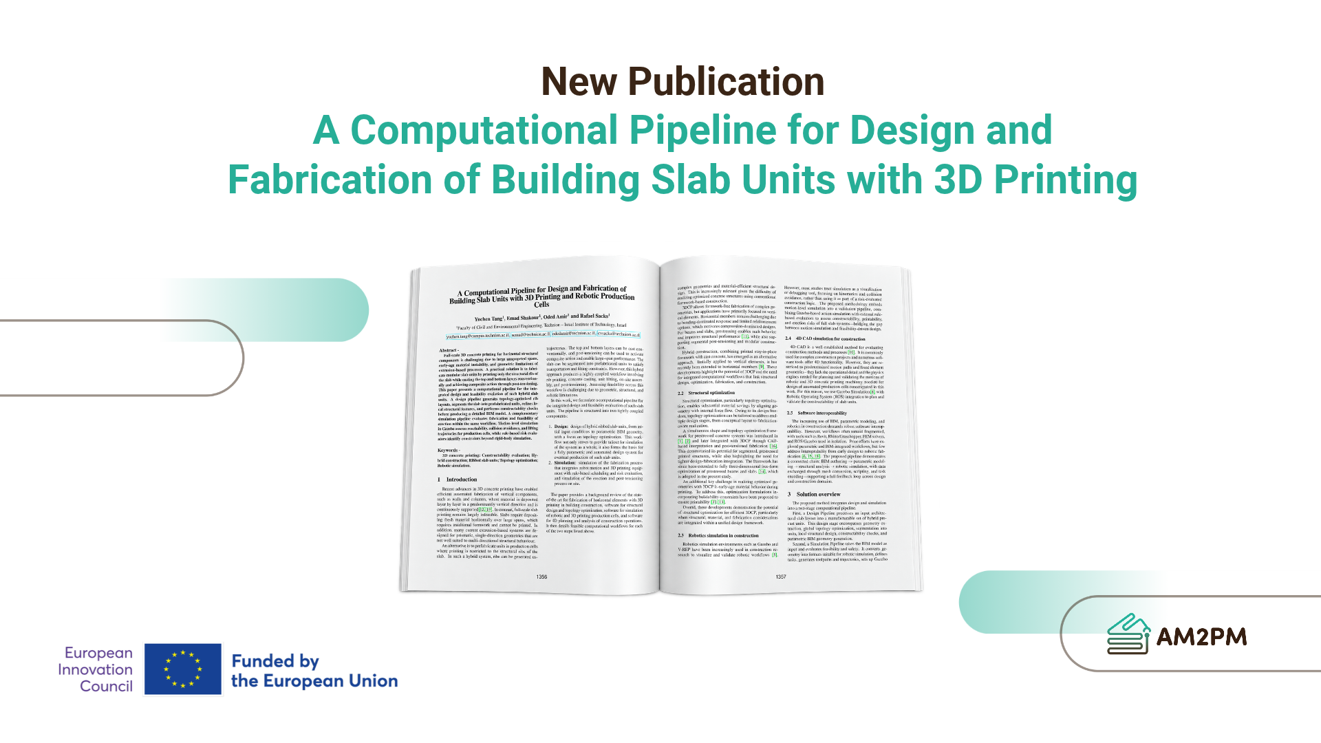 New Publication on 3D-Printed Slab Design and Robotic Fabrication