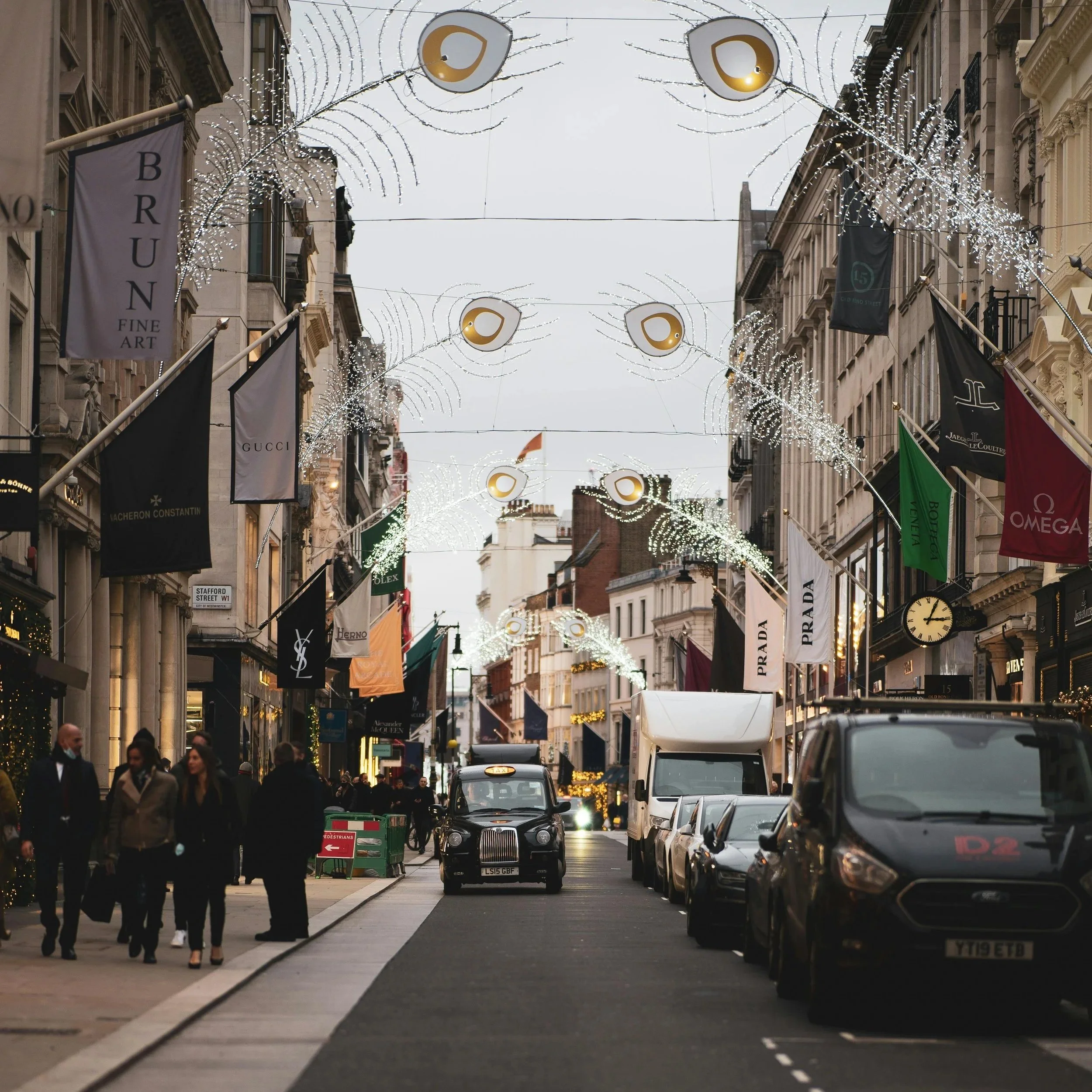 High street shopping in London