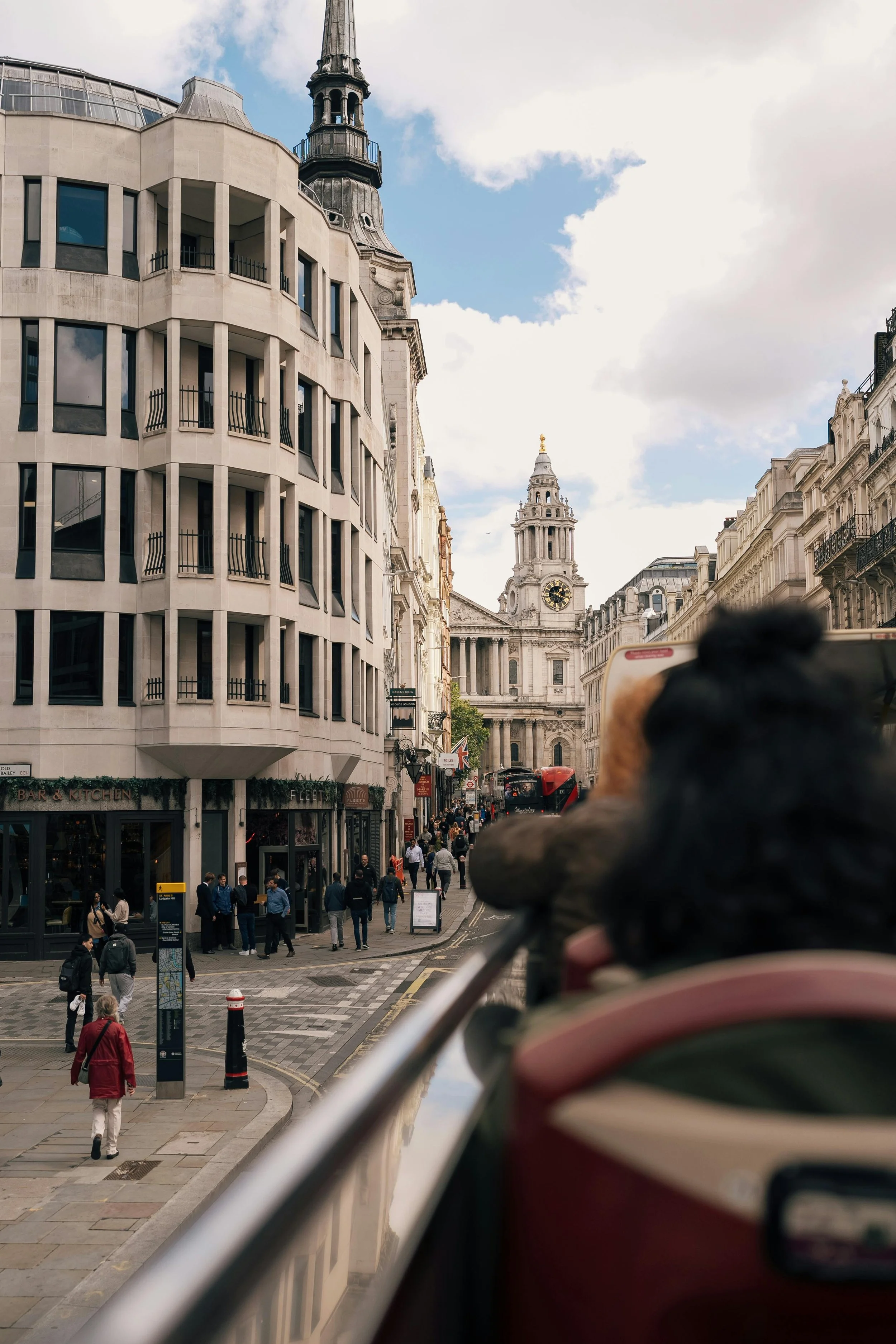 View of London from the Big Bus sightseeing tour