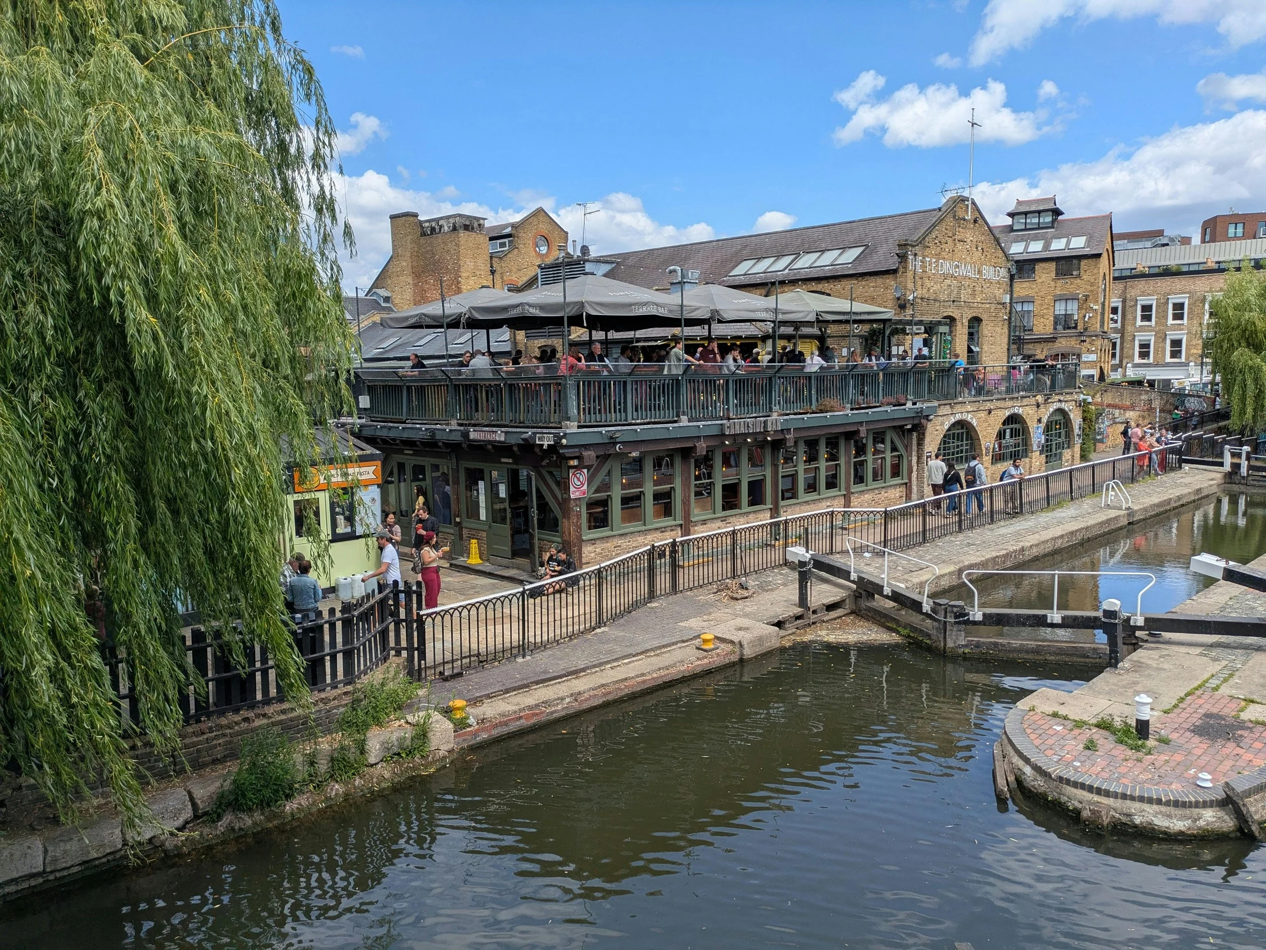 Popular restaurant in London at Camden Lock