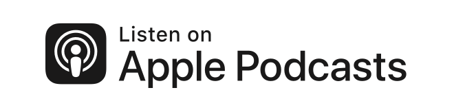 Graphic for listening on Apple Podcasts, featuring the Apple Podcasts logo and text.