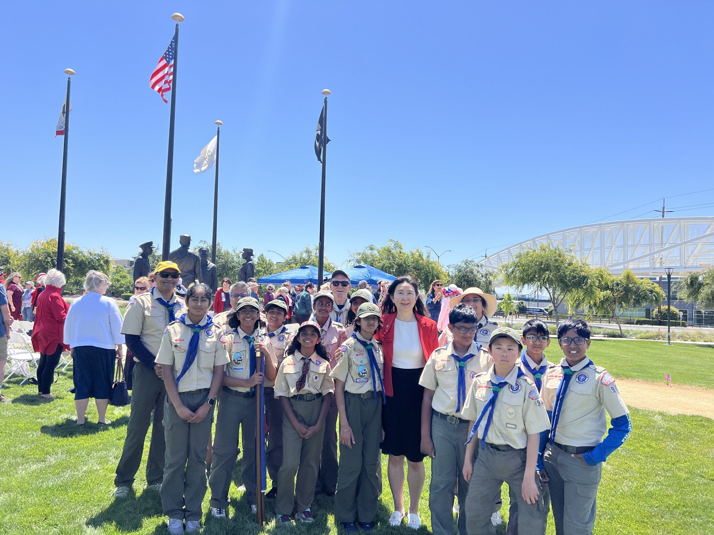 With the Boy Scouts at Don Biddle Community Park