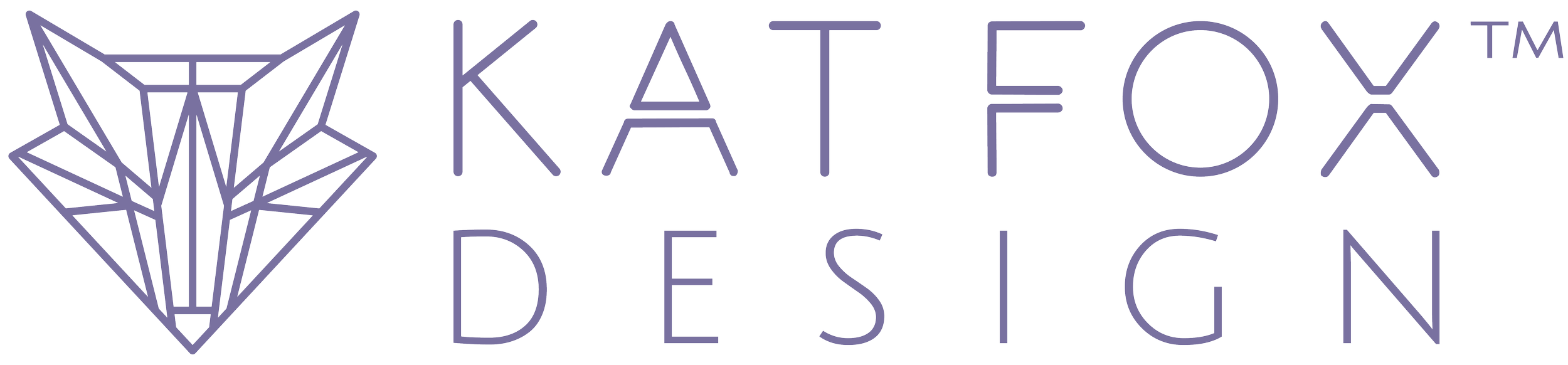 kat fox design logo in purple