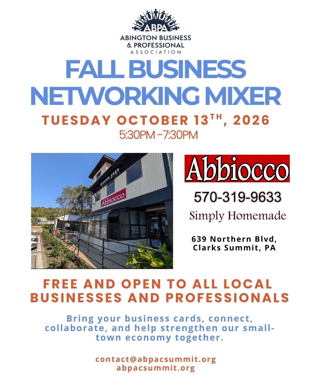 Fall Business Networking mixer