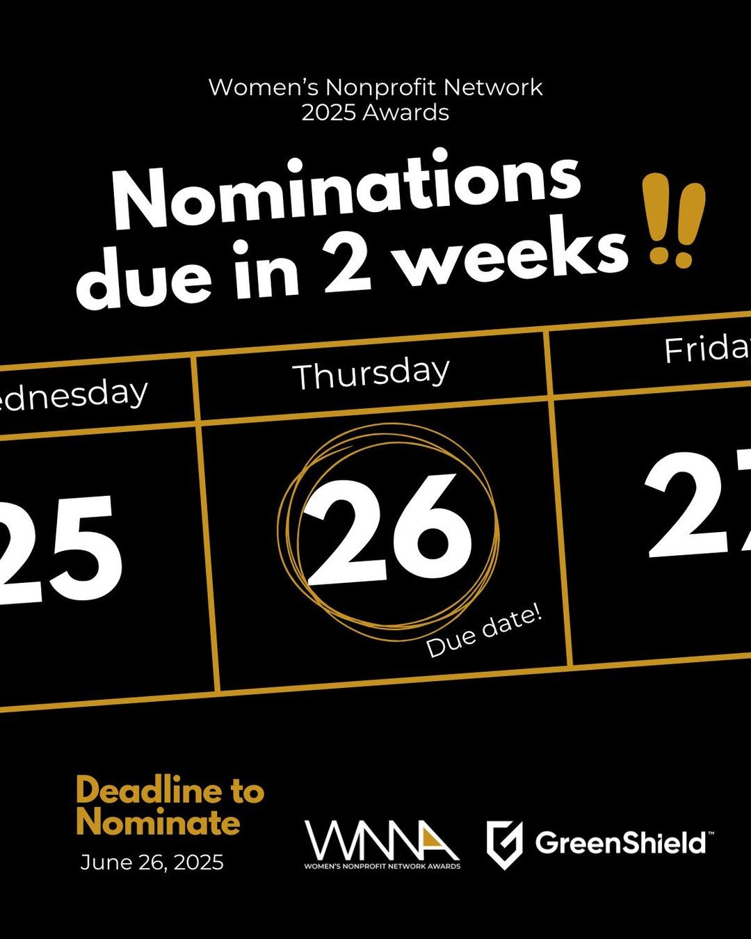 ⏳ Only 2 WEEKS LEFT to nominate yourself for the 2025 WNN Awards!

Are you a bold leader, advocate, or changemaker driving gender equity, wellness, and inclusive leadership in Canada&rsquo;s nonprofit sector? This is your moment to shine.

✨ Self-nom