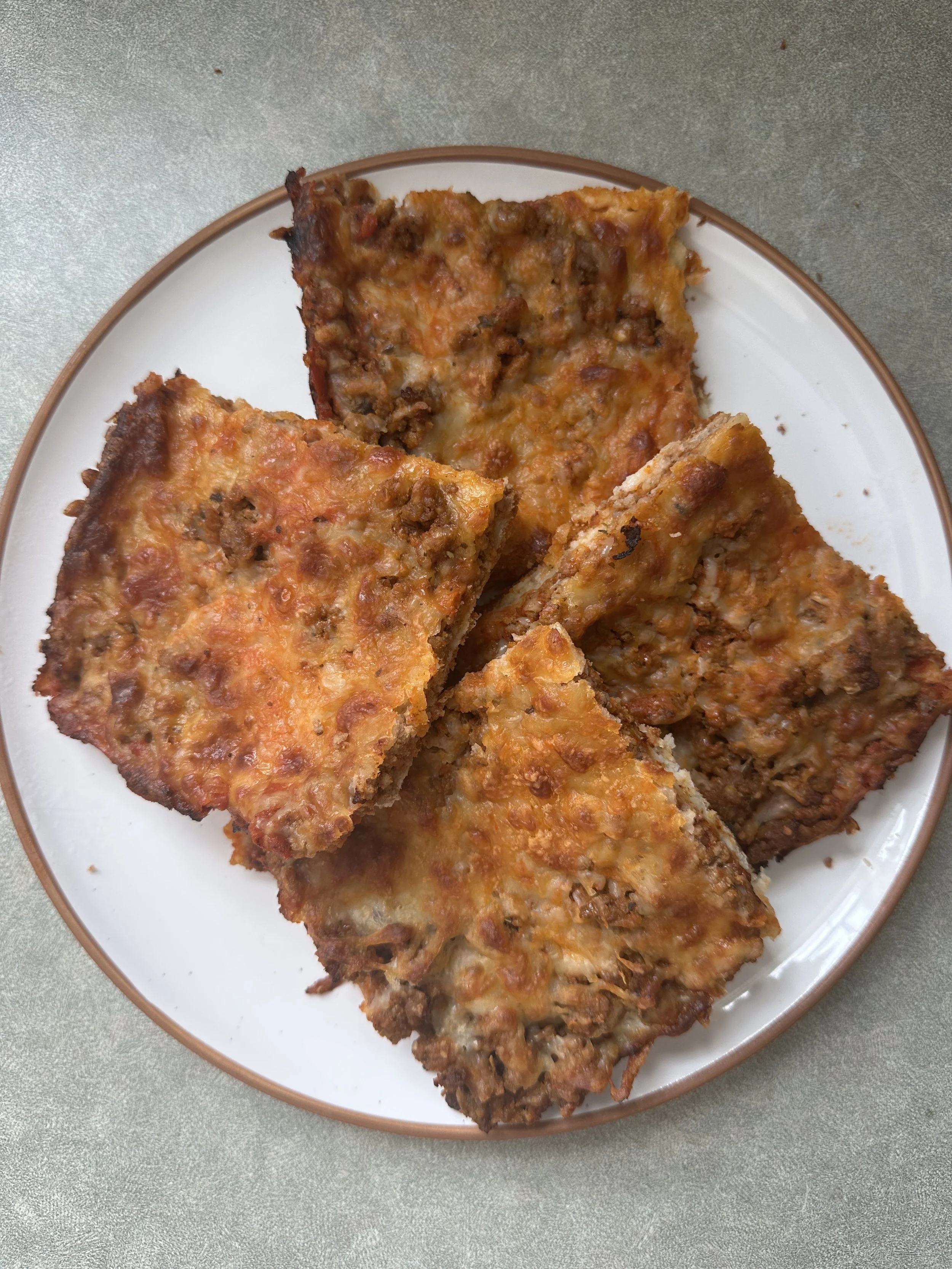 Protein Deep Dish Pizza Bake 