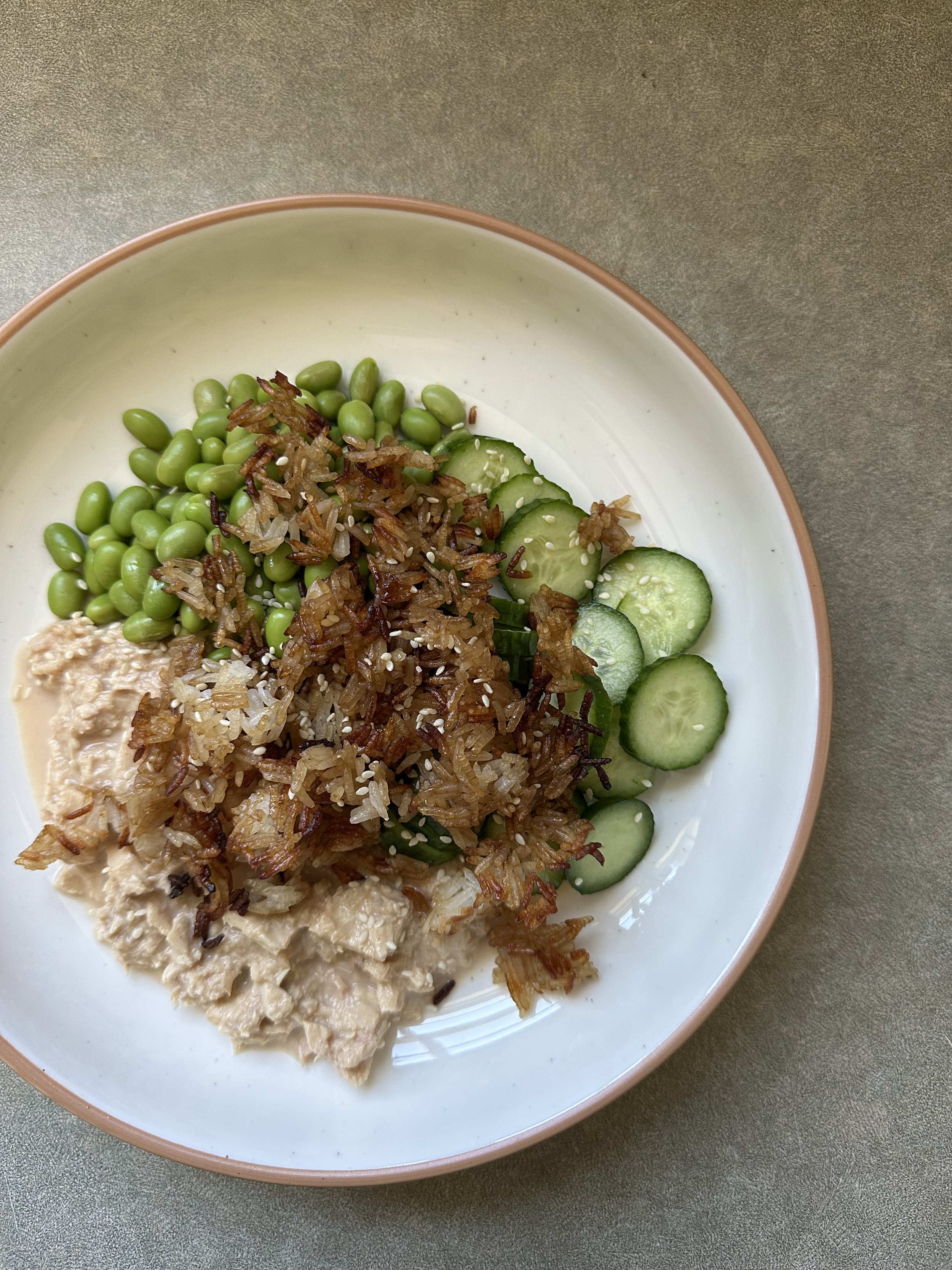 Tuna Avocado Crispy Rice Bowl