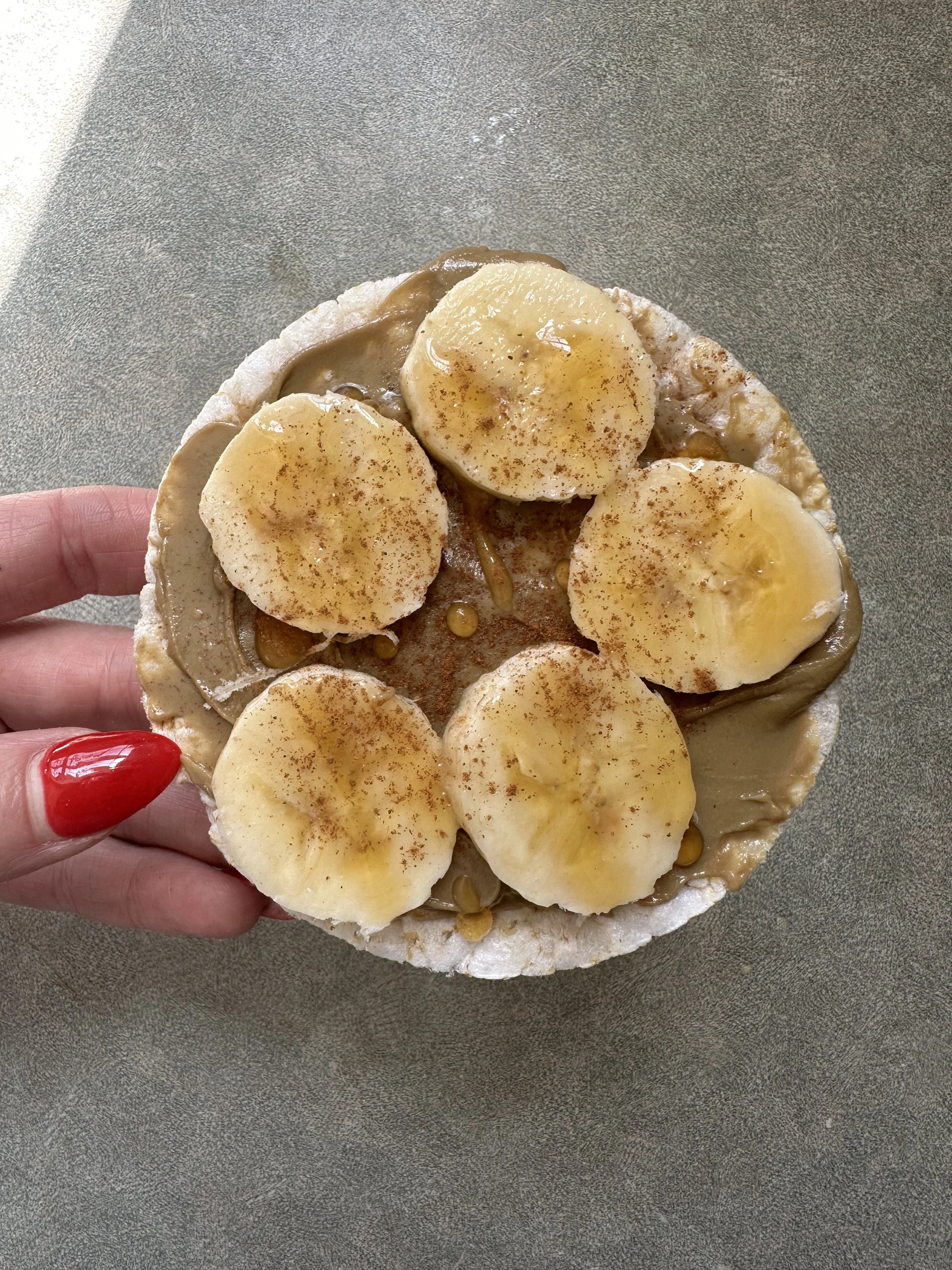 Banana Cinnamon Nut Butter Rice Cake