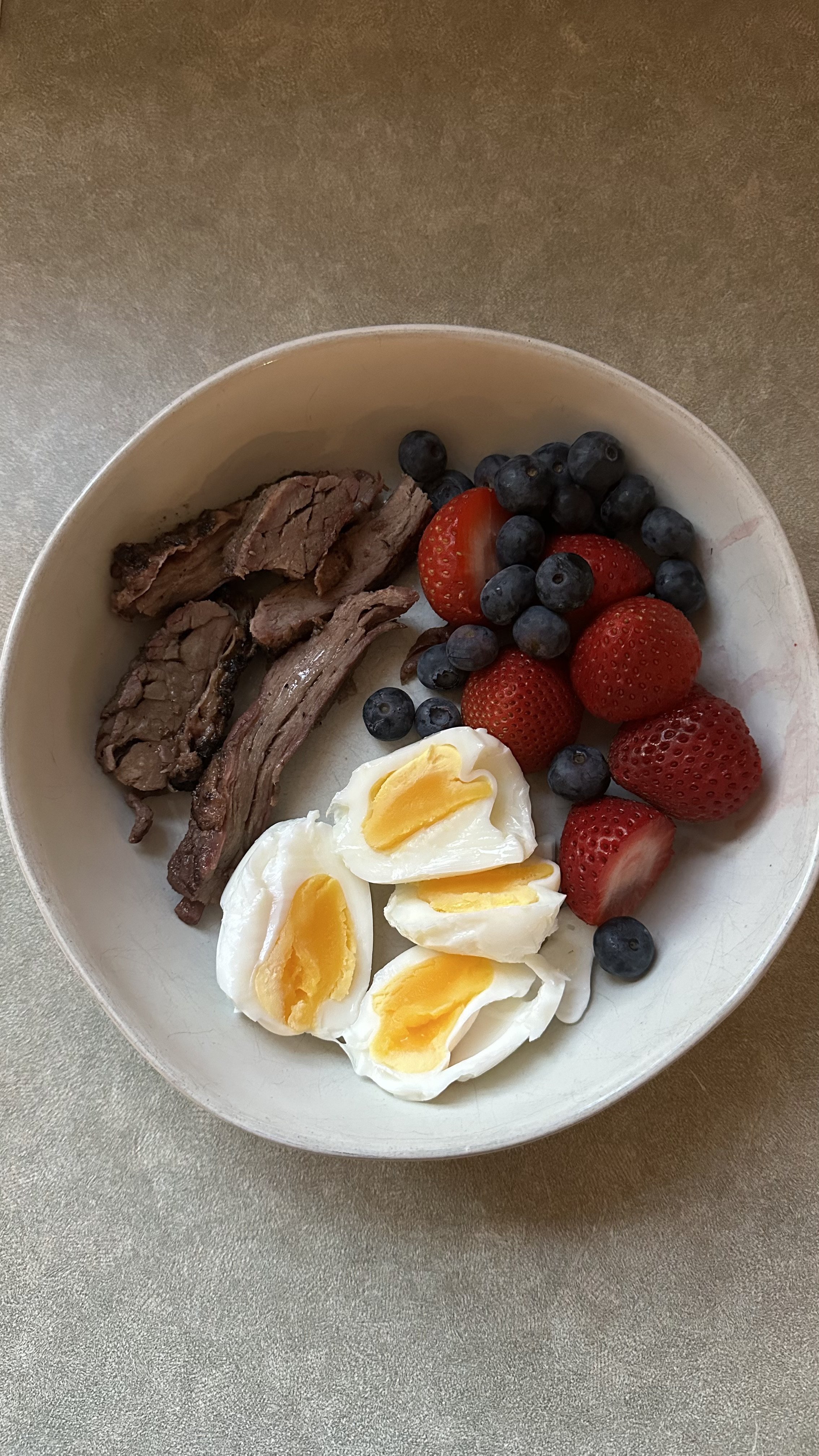 Steak HB Eggs and Berries