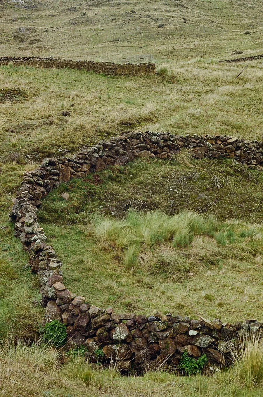 Stone circle in mountains in Peru