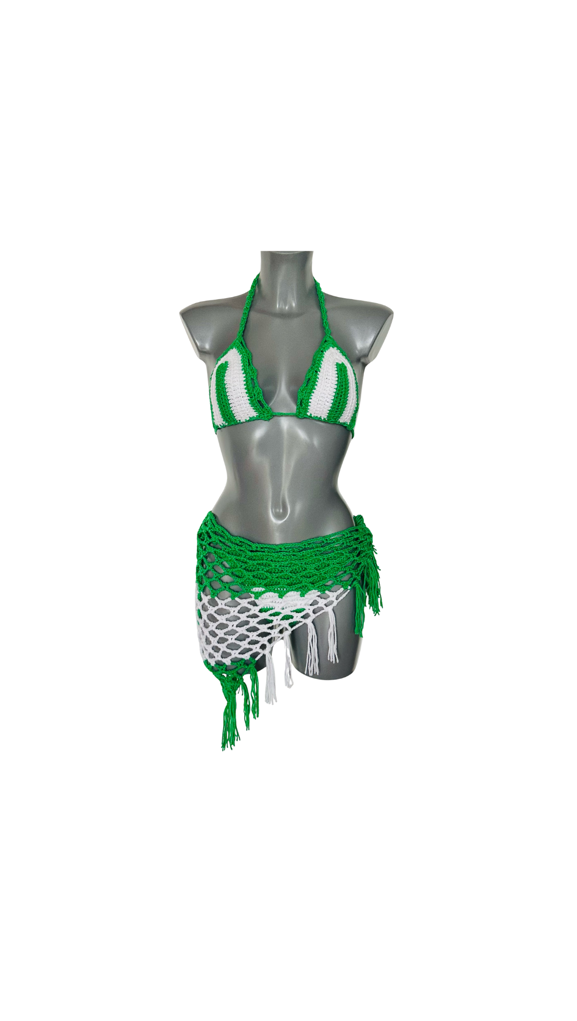 Nigeria 3 Piece Bikini Set with Sarong