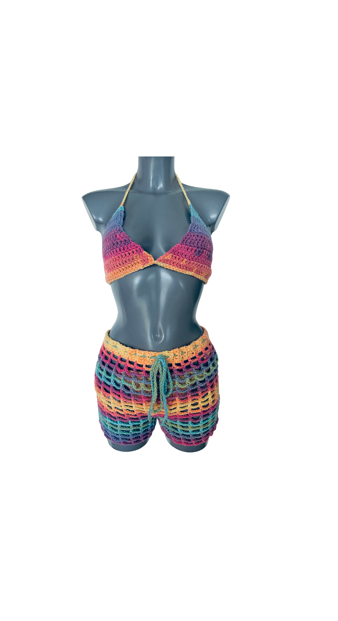 Rainbow Pastel 3 Piece Beach Co-ord