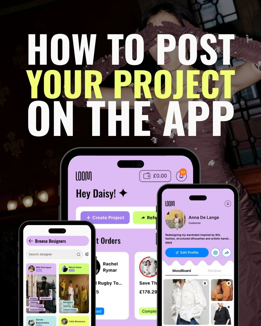 New to Loom? Here&rsquo;s how it works. 

Swipe through for a quick step-by-step on how to start your first project and rediscover the clothes you already own. 

Download the Loom app and create your account today.