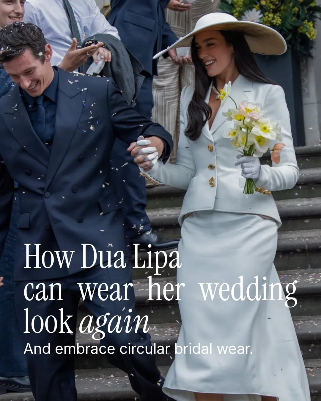 We couldn&rsquo;t look away when pictures of @dualipa London legal ceremony at Marylebone City Town Hall dropped.

The only thing we&rsquo;re thinking about now - how could she wear this again? Swipe to see how we&rsquo;d reimagine her wedding look, 