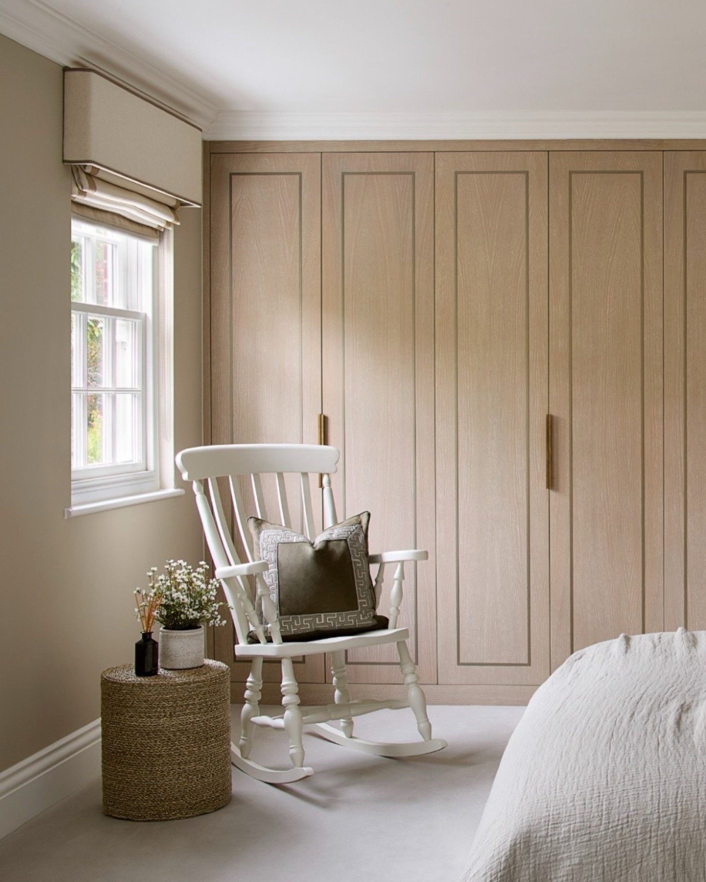 I often get asked if we incorporate clients&rsquo; existing furniture into our designs... and the answer is, of course, yes! Integrating cherished pieces can truly bring a home together.

In this bedroom, we gave a 30-year-old rocking chair a fresh l